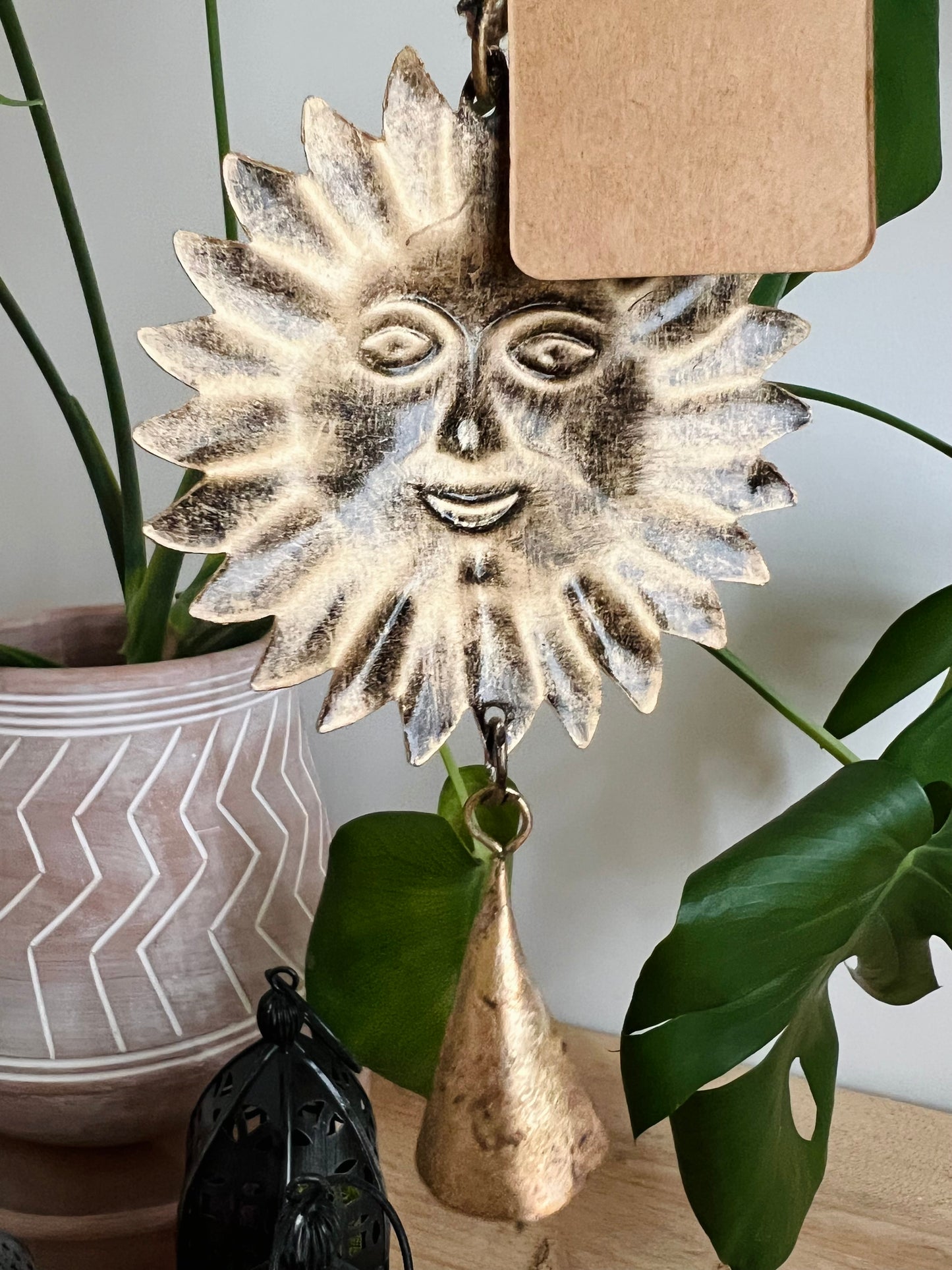 Handmade Fair Trade Ethically Sourced Bohemian Sun Bell Wind Chime Indian Bell Bronze Sun Bell Hippie Bohemian