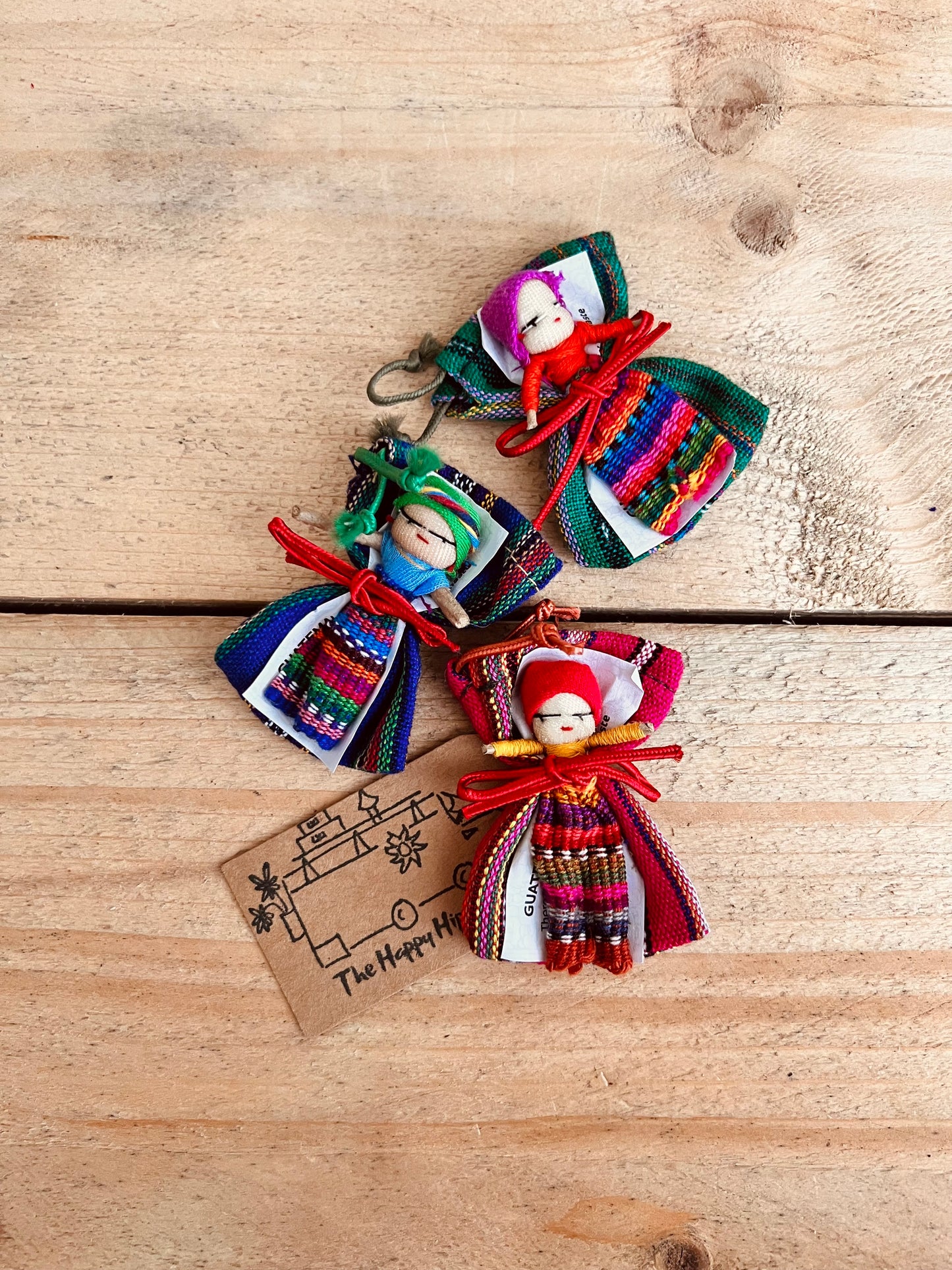 fair trade Guatemalan worry dolls 