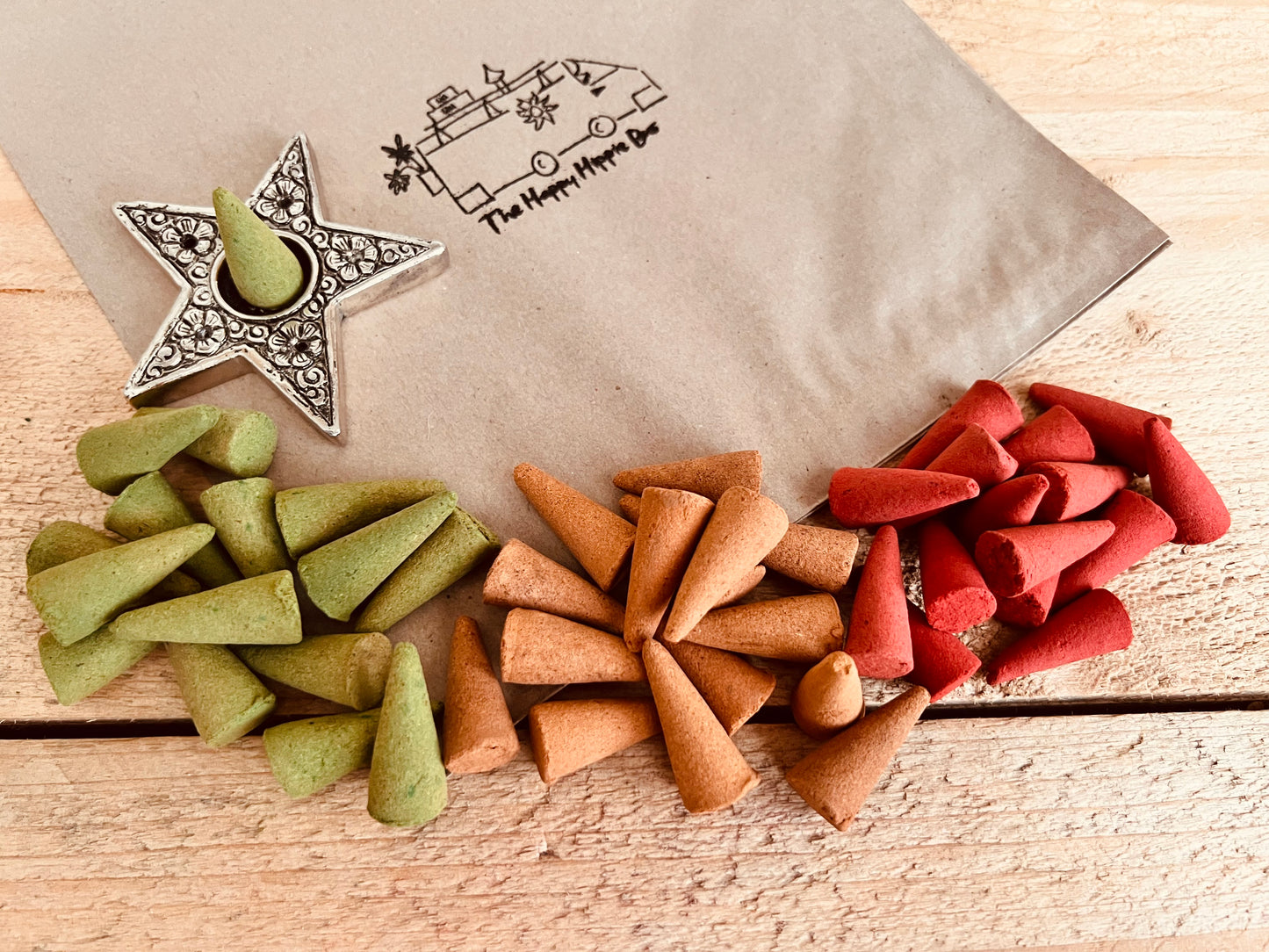 Festive winter autumn incense cones Christmas home fragrance Apple Cinnamon Orange Cinnamon Frankincense myrrh Indian incense Handmade fair trade ethical