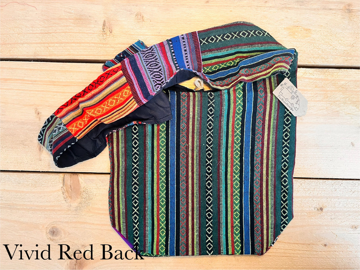 Gheri Patchwork Bohemian Hippie Shoulder Bag Mushroom Design