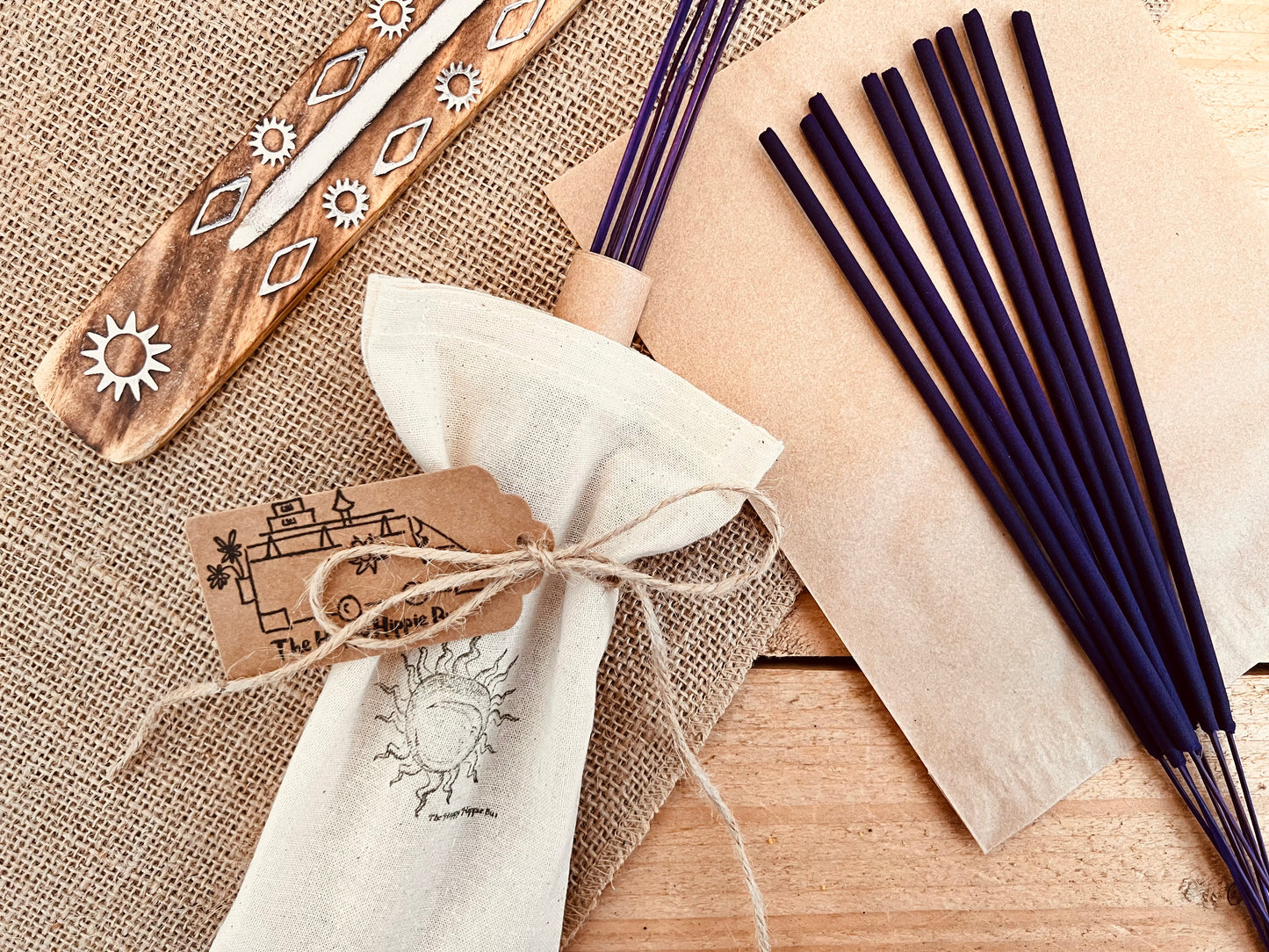 Wild Fig & Vine - Fruity Floral Premium Incense Sticks - Hand Dipped, Plastic-Free, Slow 1 Hour Burn