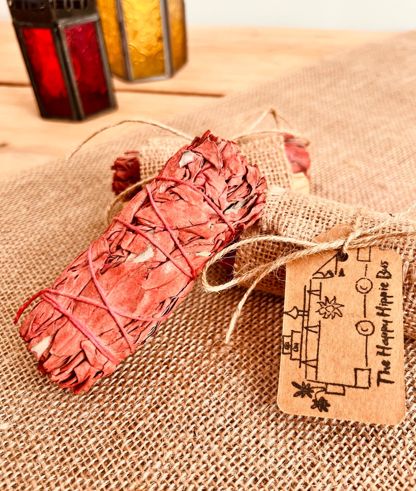 handmade fair trade white sage dragons blood Palo Santo smudge stick, large smudge stick for home yoga meditation natural incense fragrance, fair trade ethically sourced hand crafted smudge incense