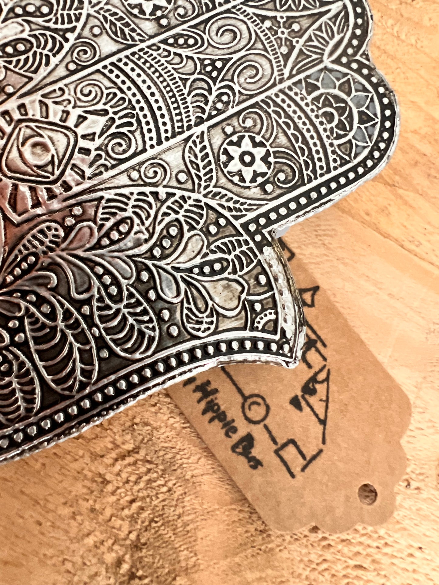 SECONDS Silver Hamsa Hand Incense Stick Holder