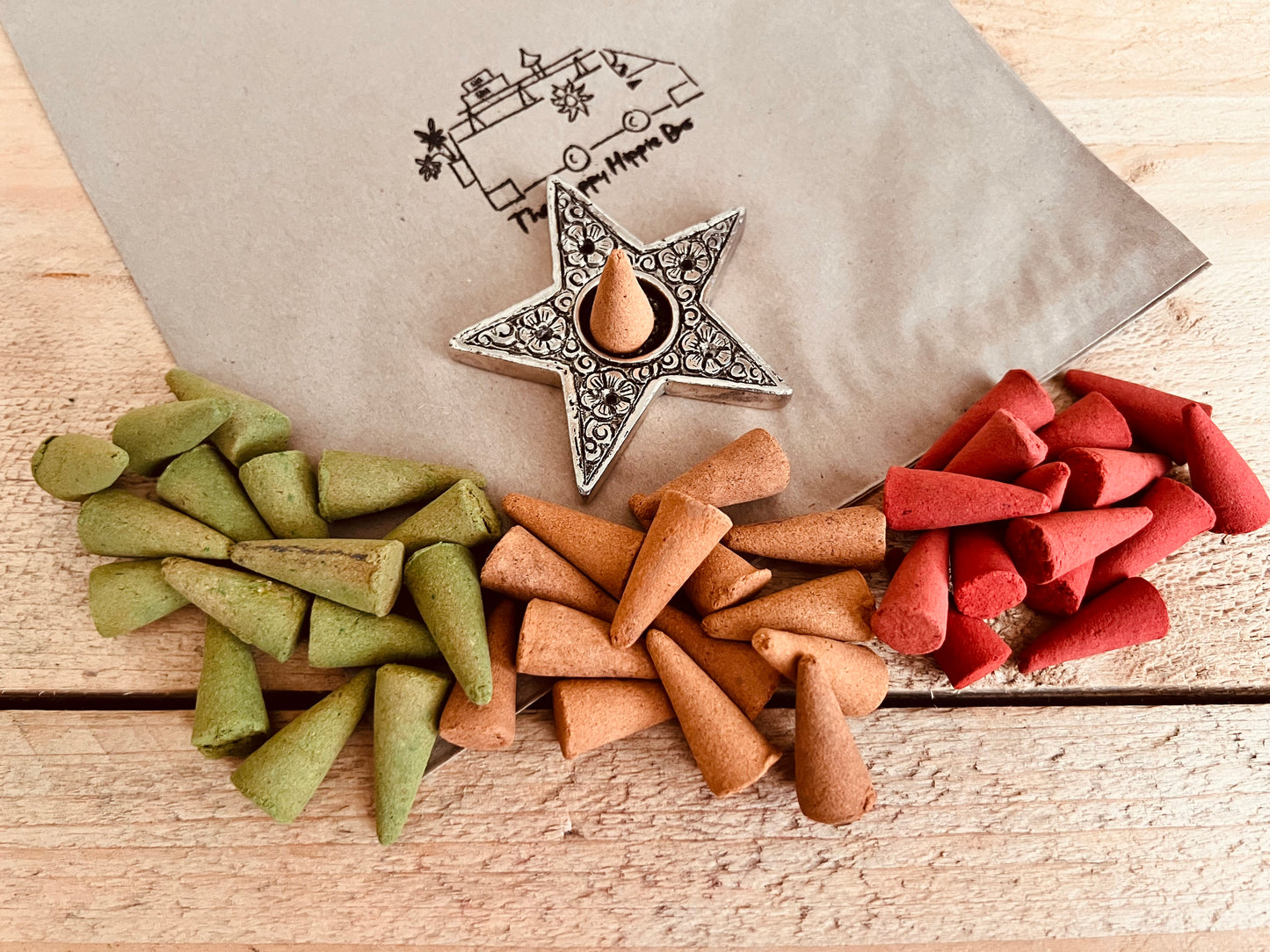 Festive winter autumn incense cones Christmas home fragrance Apple Cinnamon Orange Cinnamon Frankincense myrrh Indian incense Handmade fair trade ethical