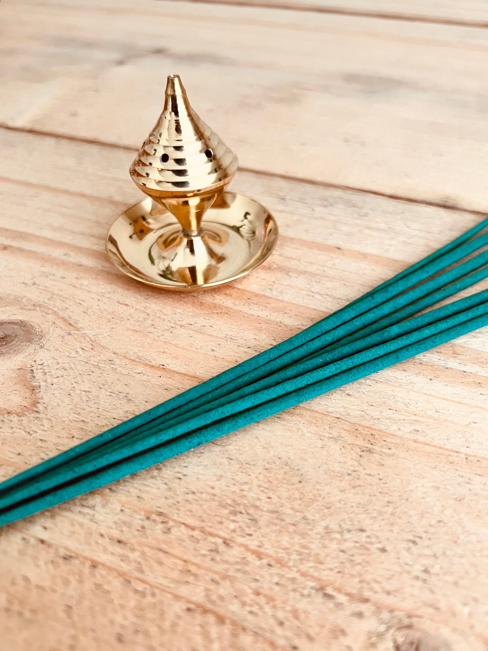 Traditional Indian brass incense holder burner