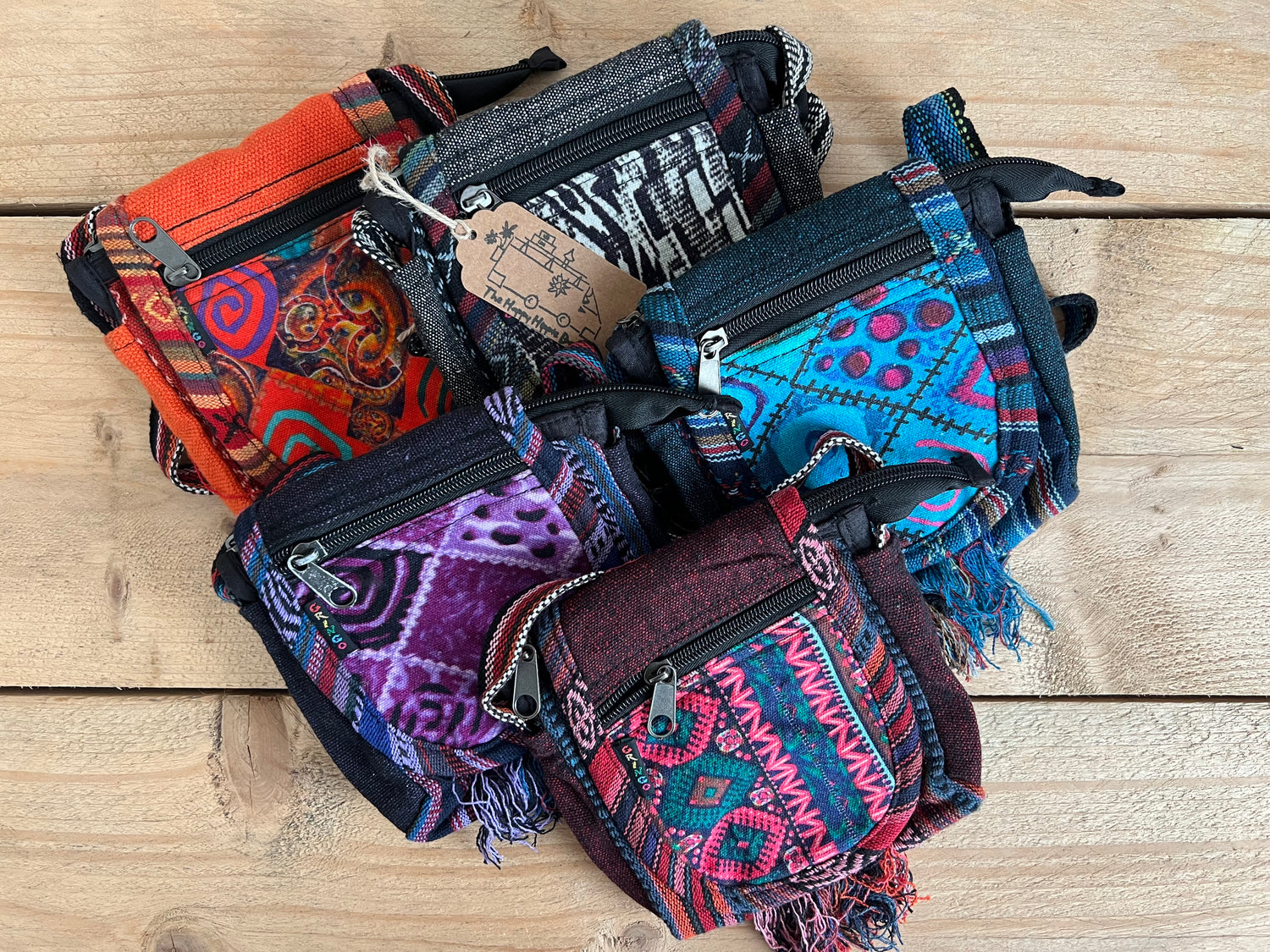 Handmade & Fair Trade Hippie Bohemian Passport Shoulder Bag Festival Beach Bag