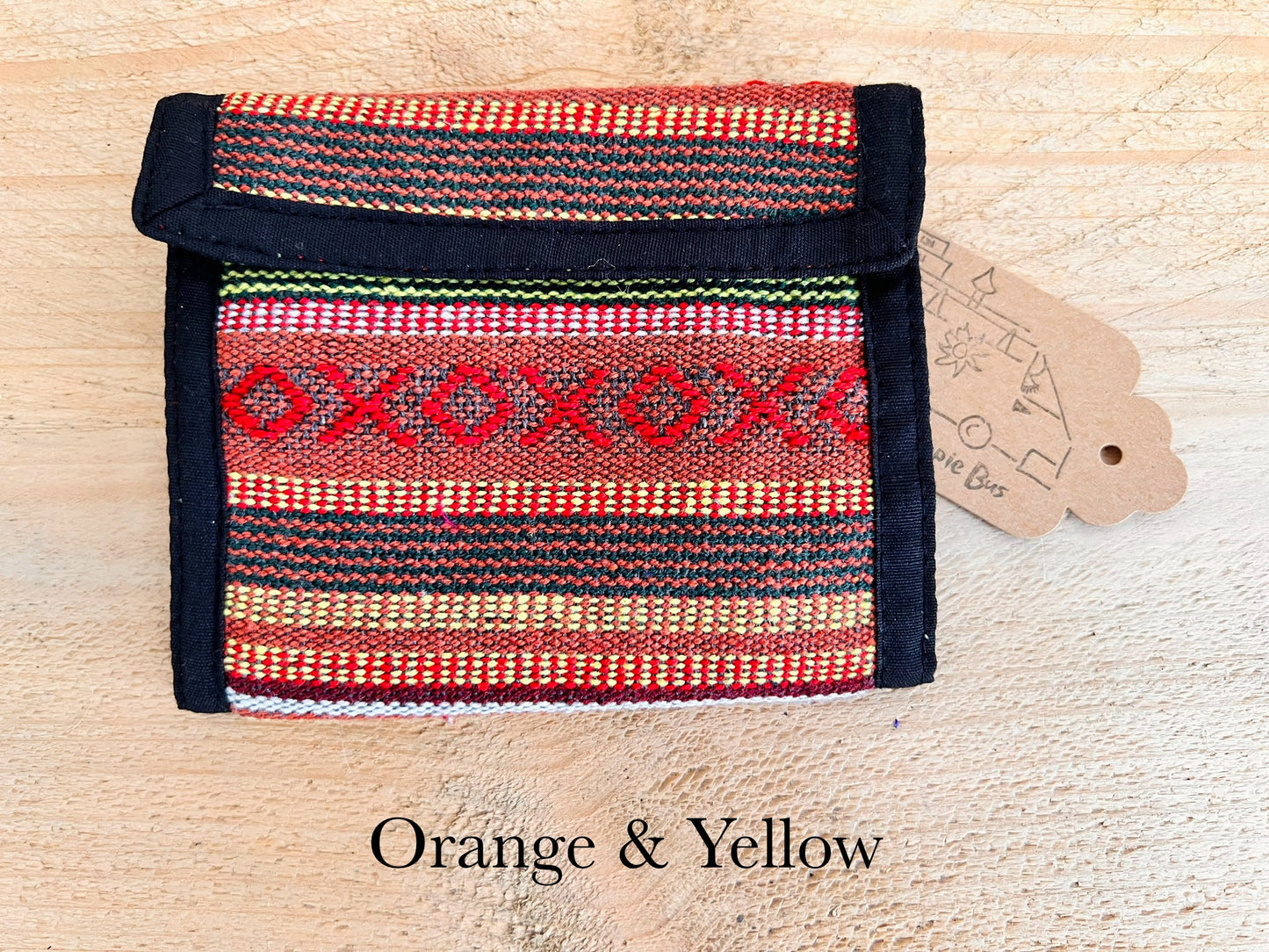 Hand Woven Recycled Cotton Hippie Wallet