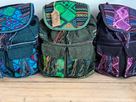 Handmade Fair Trade Patchwork Hippie Bohemian Backpack