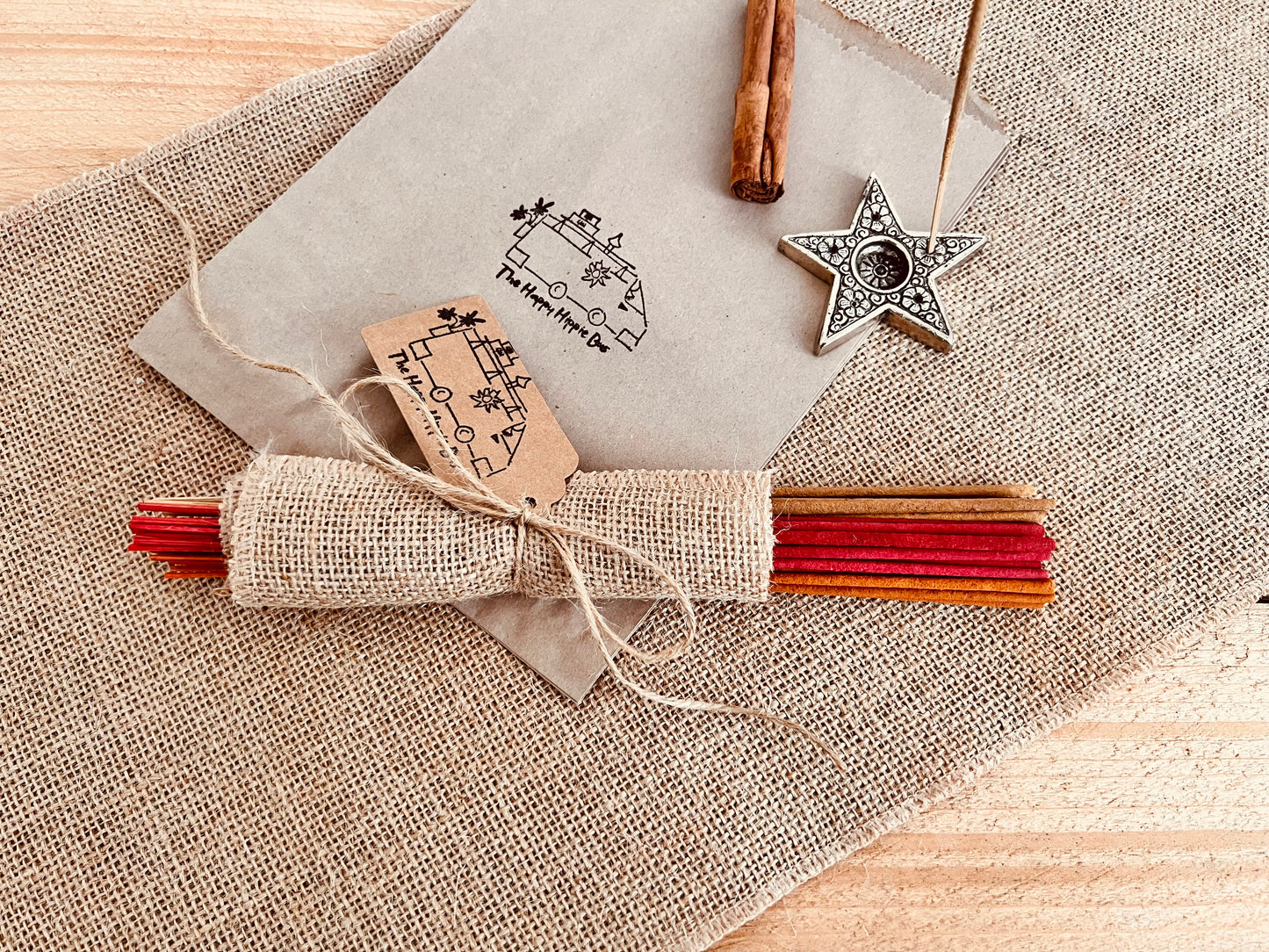 Autumn autumnal fall seasonal incense Joss sticks aromatherapy home fragrance handmade fair trade plastic free hand packed colourful three scent mix incense sticks