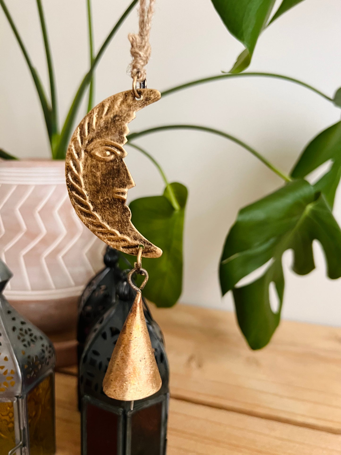 Handmade Fair Trade Ethically Sourced Bohemian Sun Bell Wind Chime Indian Bell Bronze Sun Bell Hippie Bohemian
