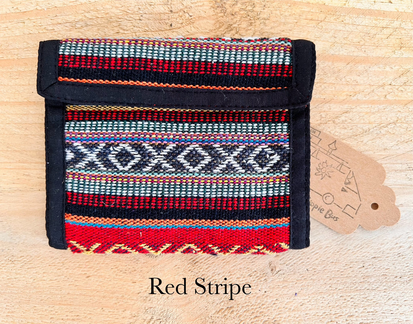 Hand Woven Recycled Cotton Hippie Wallet