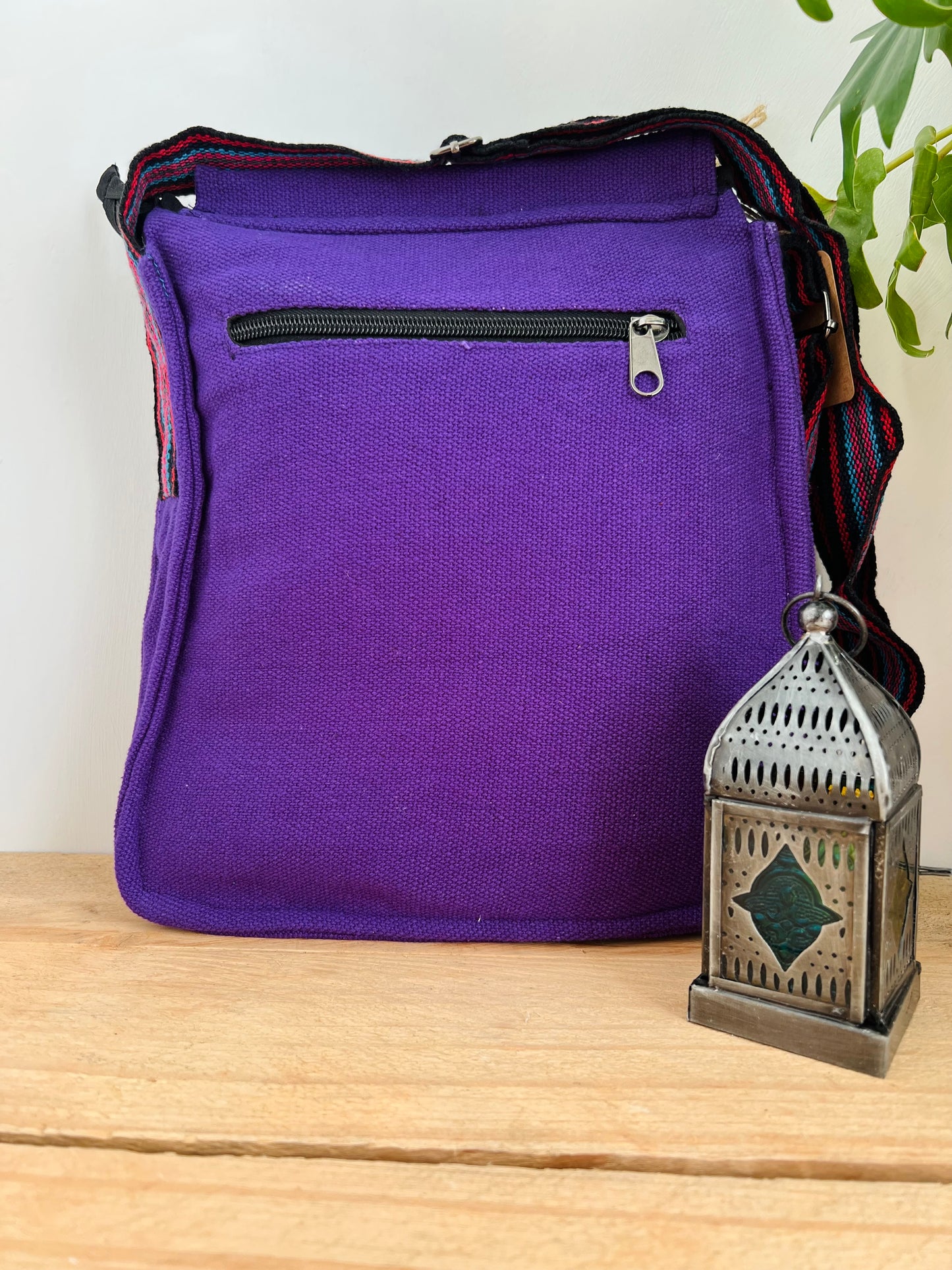 Handmade Fair Trade Ethically Sourced Patchwork Hippie Bohemian Bag Shoulder Purple