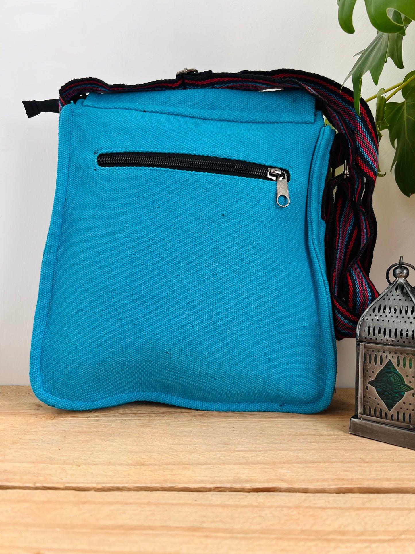 Handmade Fair Trade Ethically Sourced Patchwork Hippie Bohemian Bag Shoulder Blue
