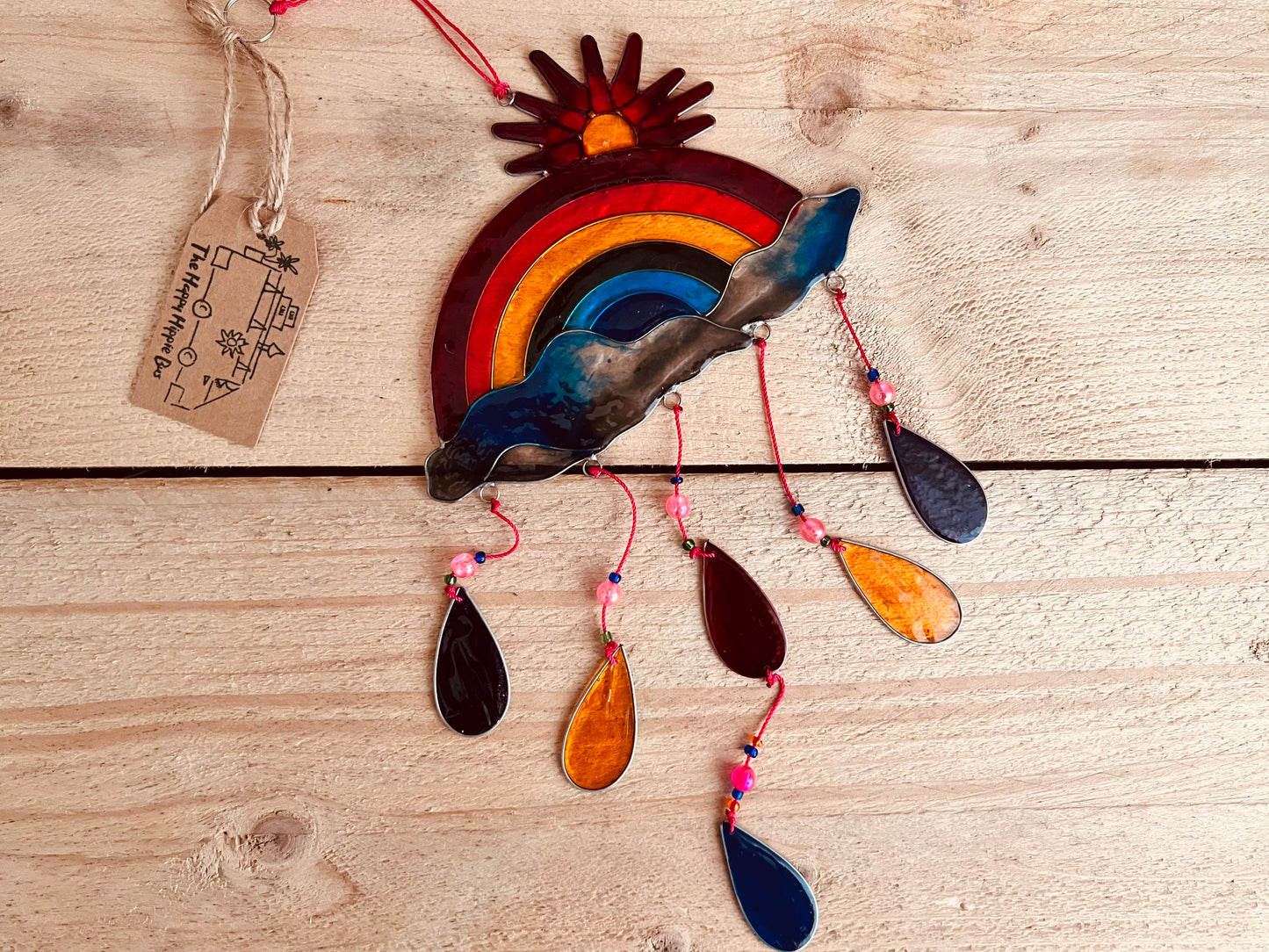 Fair trade handmade rainbow sun catcher