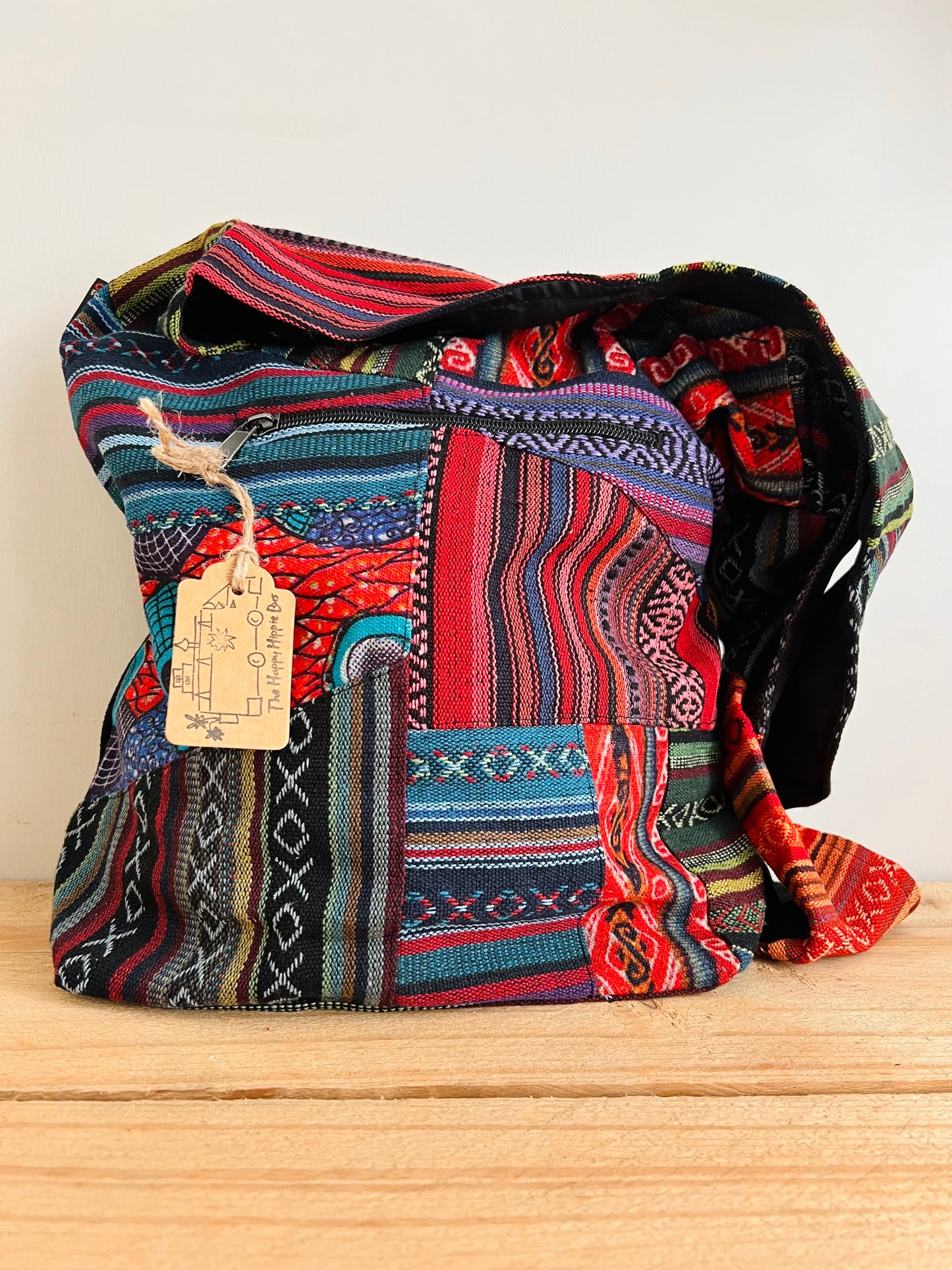 Handmade Fair Trade Ethically Sourced Bohemian Hippie Sling Shoulder Bag Patchwork Festival Holiday Beach Bag