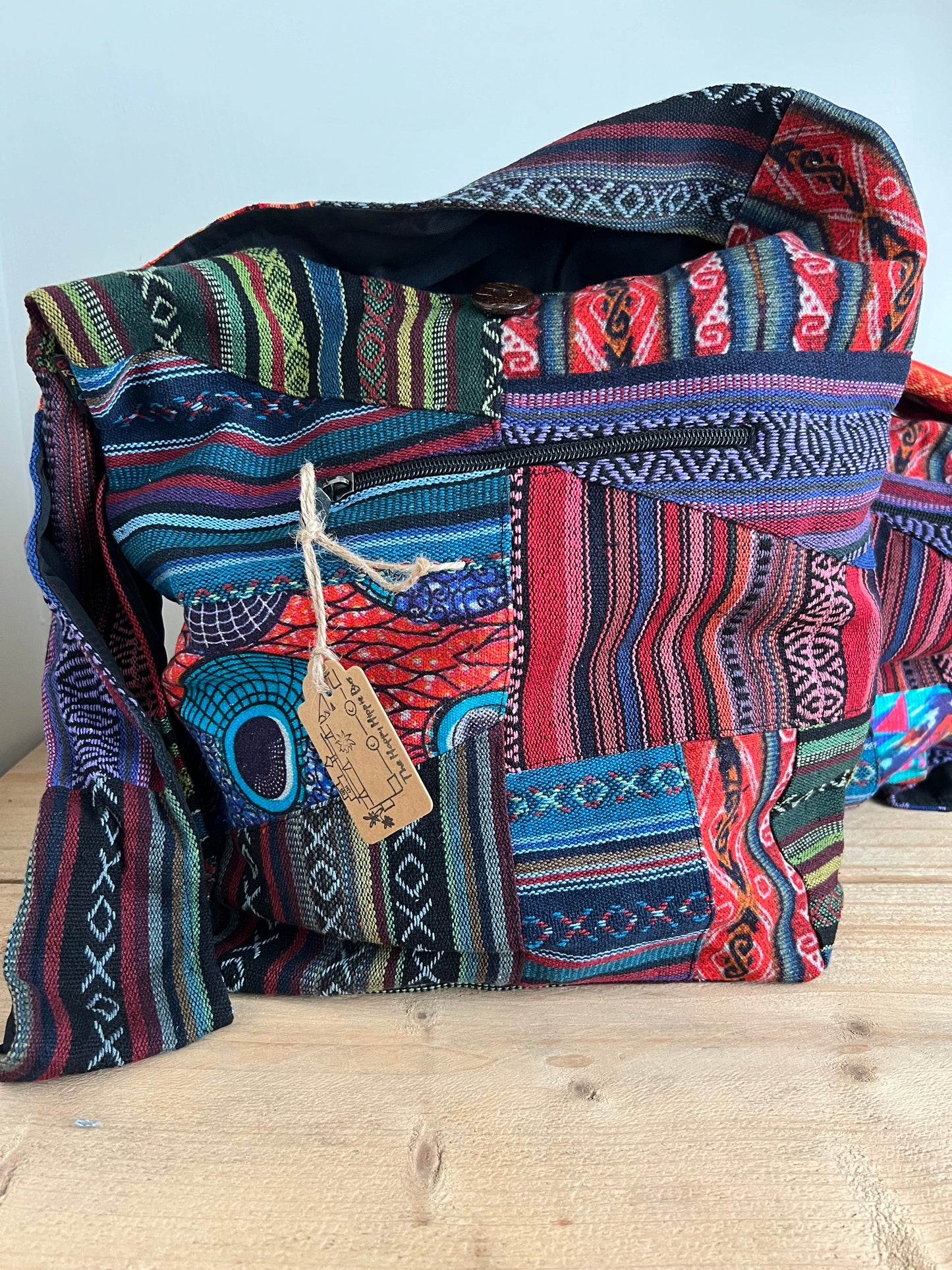 Handmade Fair Trade Ethically Sourced Bohemian Hippie Sling Shoulder Bag Patchwork Festival Holiday Beach Bag