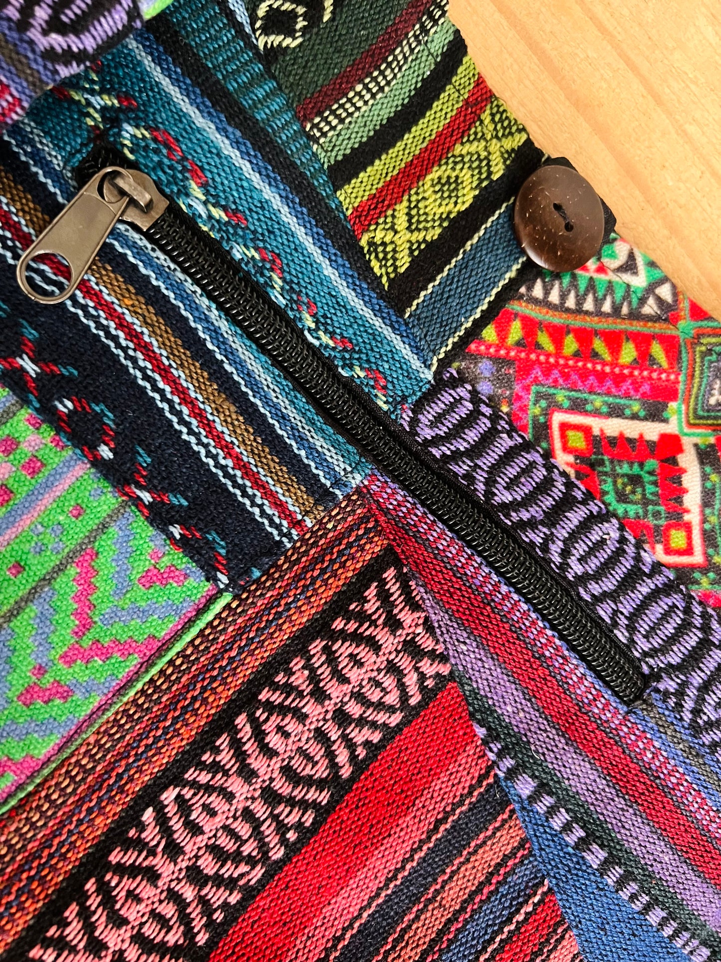 Handmade Fair Trade Ethically Sourced Bohemian Hippie Sling Shoulder Bag Patchwork Festival Holiday Beach Bag