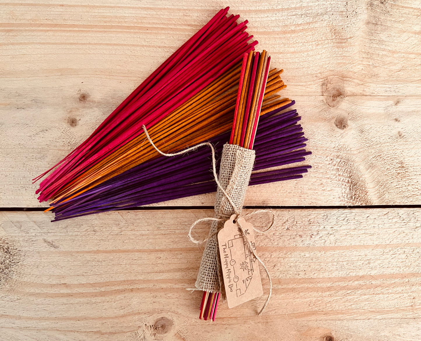 Handmade Rainbow Indian Incense Sticks Fair Trade & Ethically Sourced Natural Materials Plastic Free