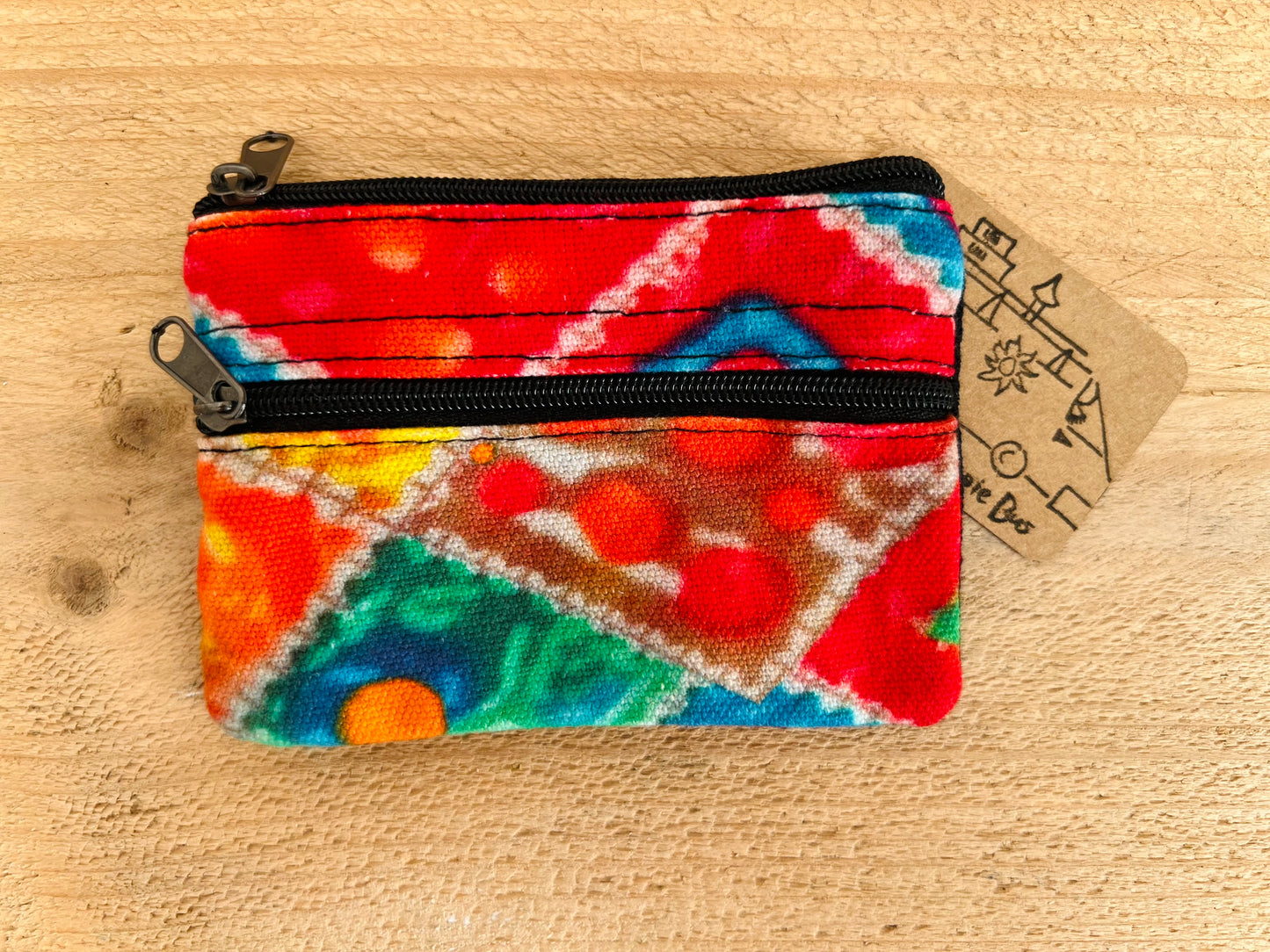 Handmade Hand Printed Bohemian Hippie Coin Purse