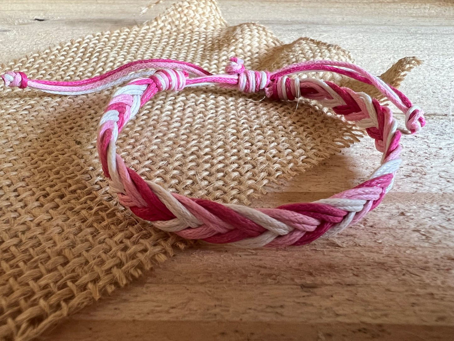 pink cotton surfer bracelet