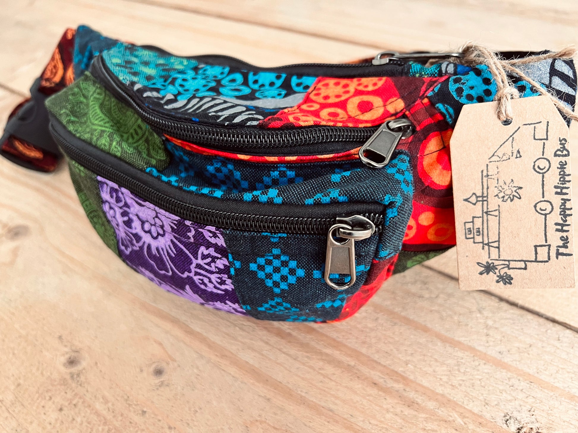 handmade patchwork bumbag money belt fair trade ethical