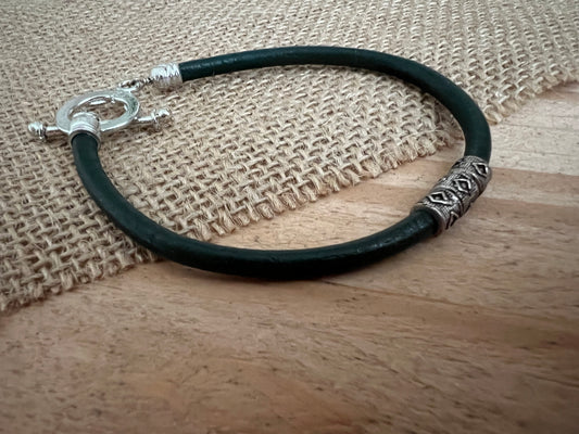 green cord bohemian bracelet