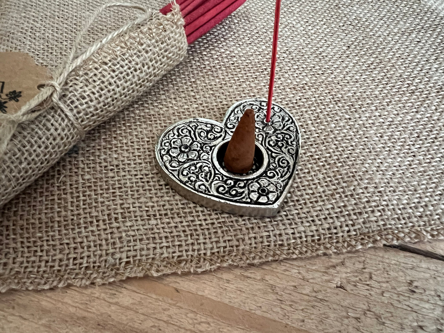 Heart incense cone holder