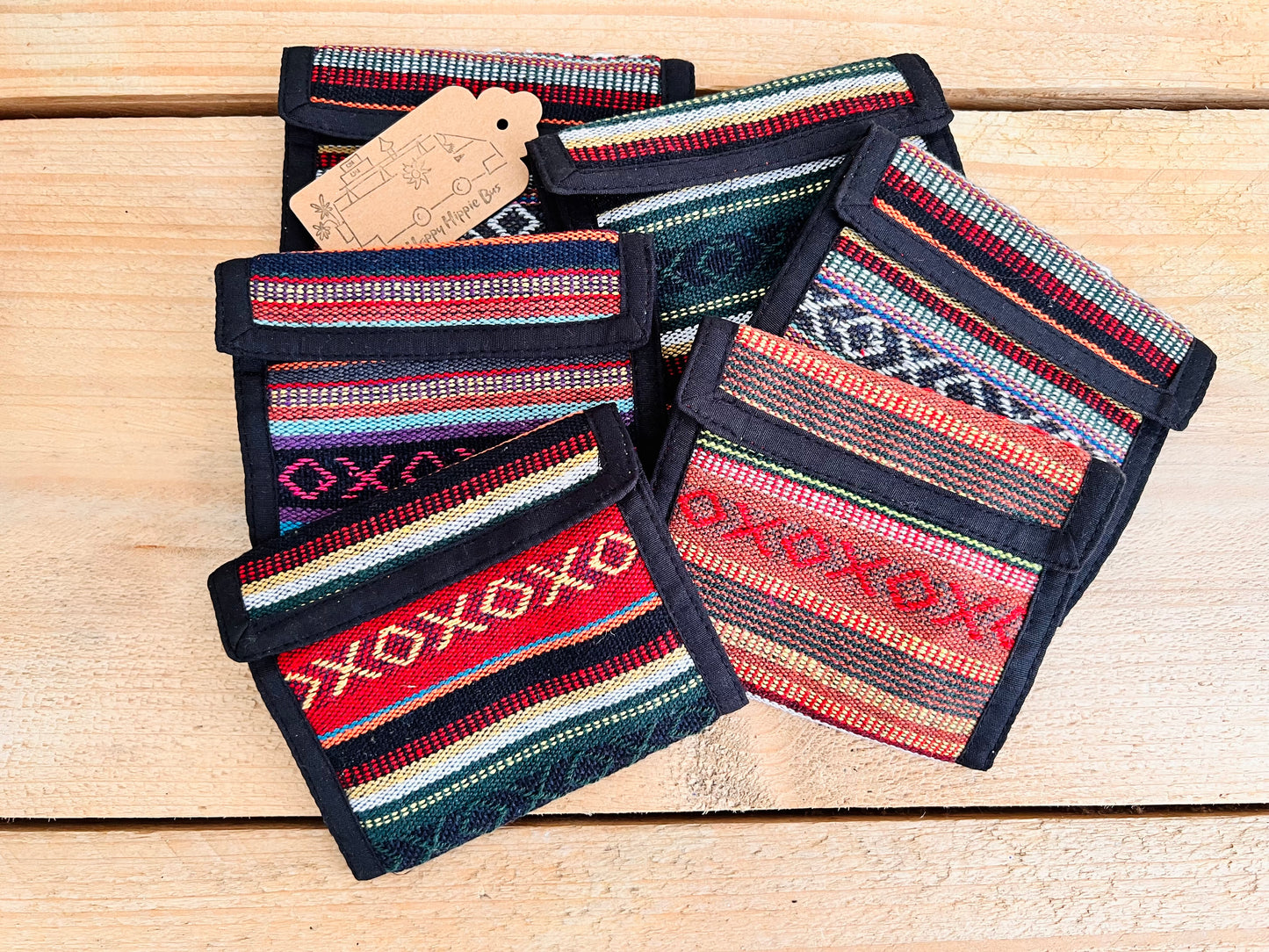 Hand Woven Recycled Cotton Hippie Wallet
