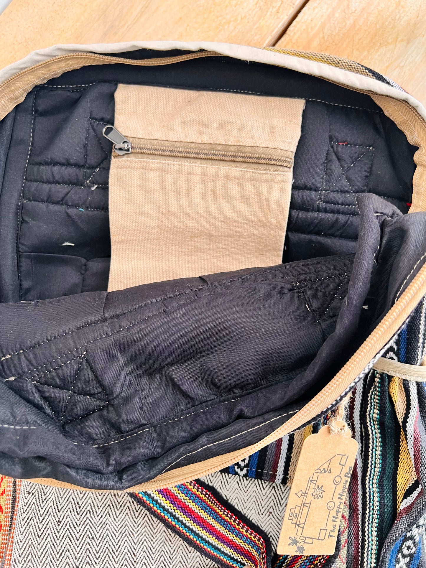 Handmade Nepalese Gheri Cotton Backpack