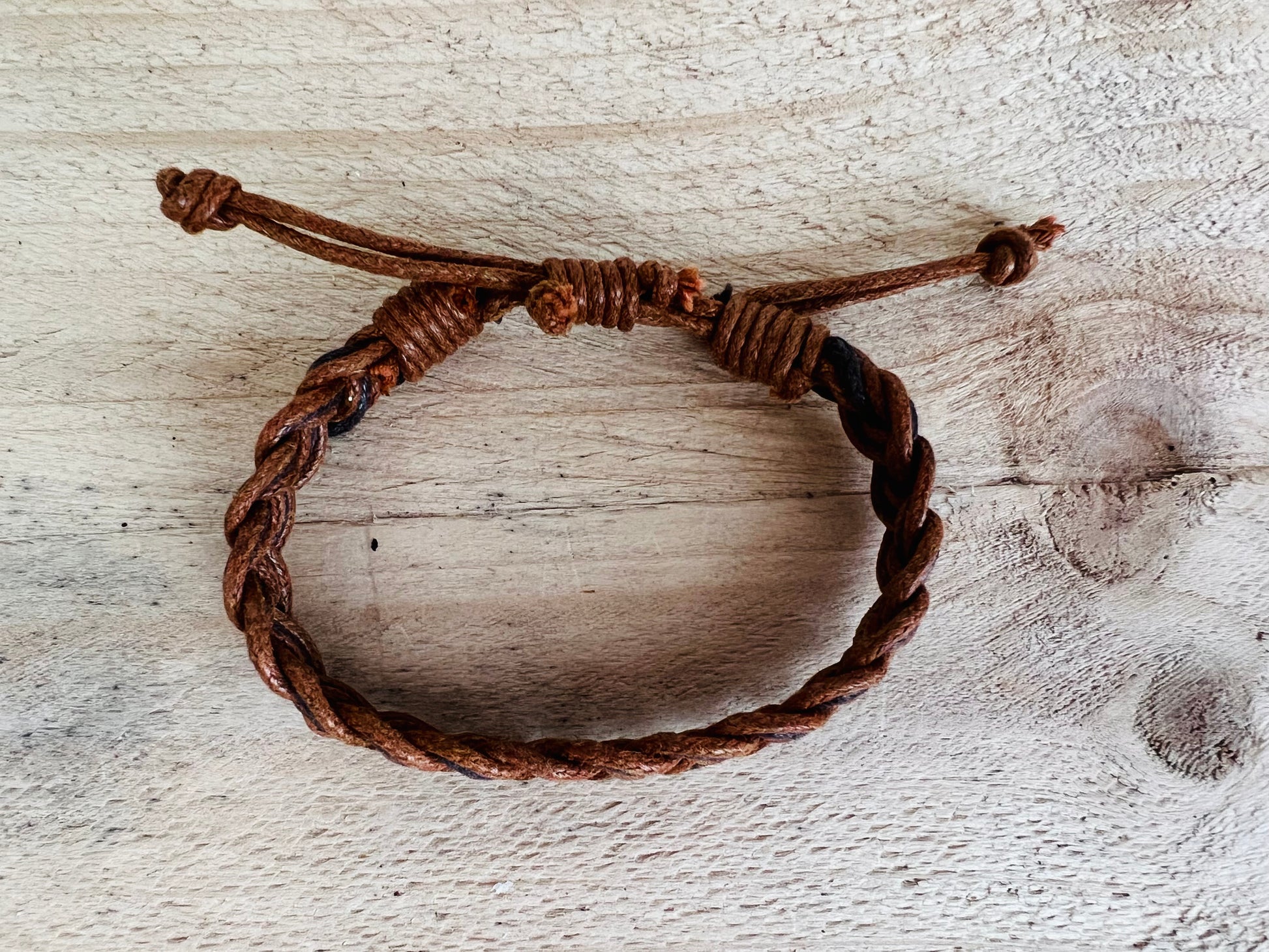 brown surfer woven bracelet
