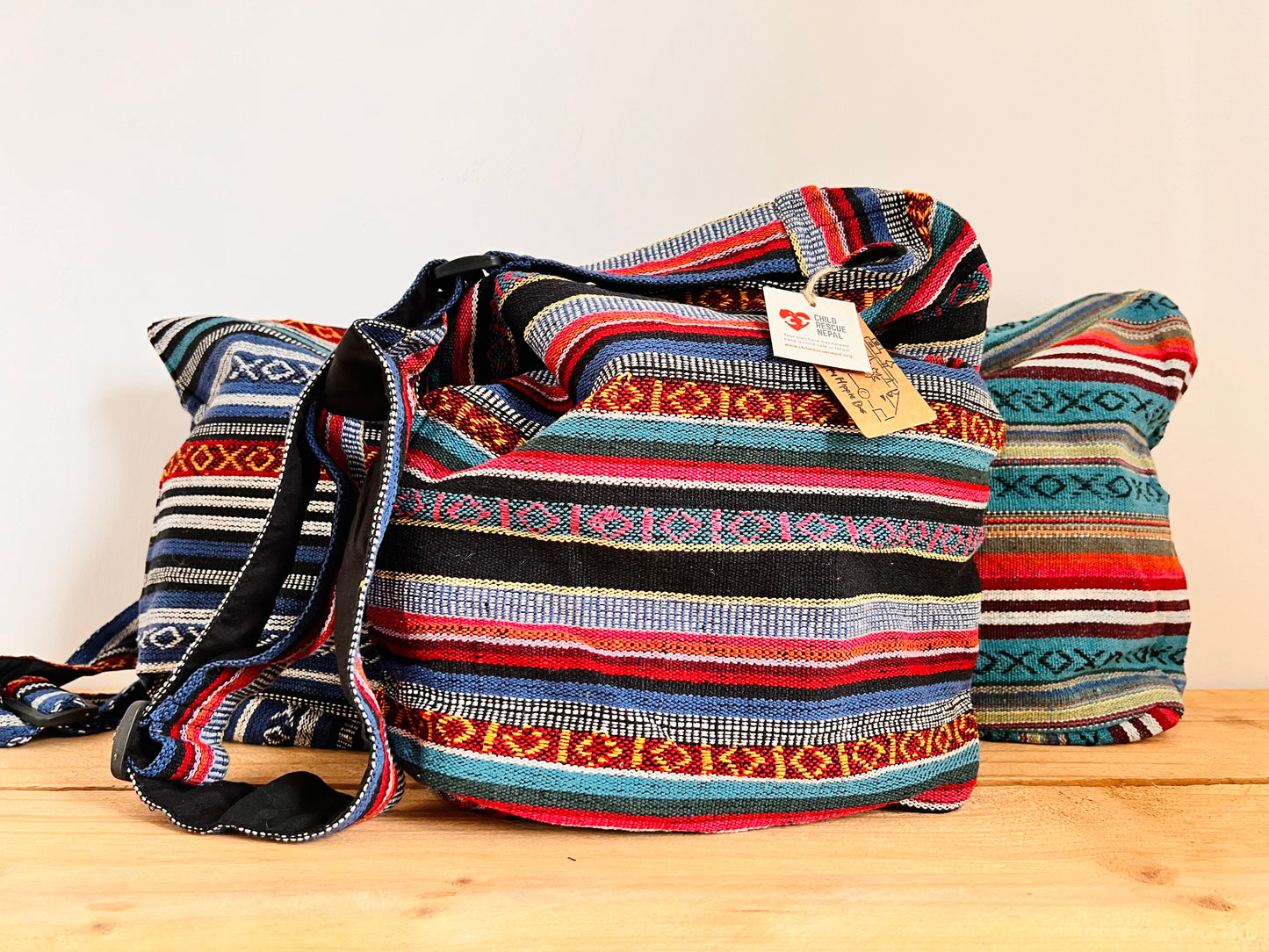 Multi Stripe Hippie Shoulder Bag