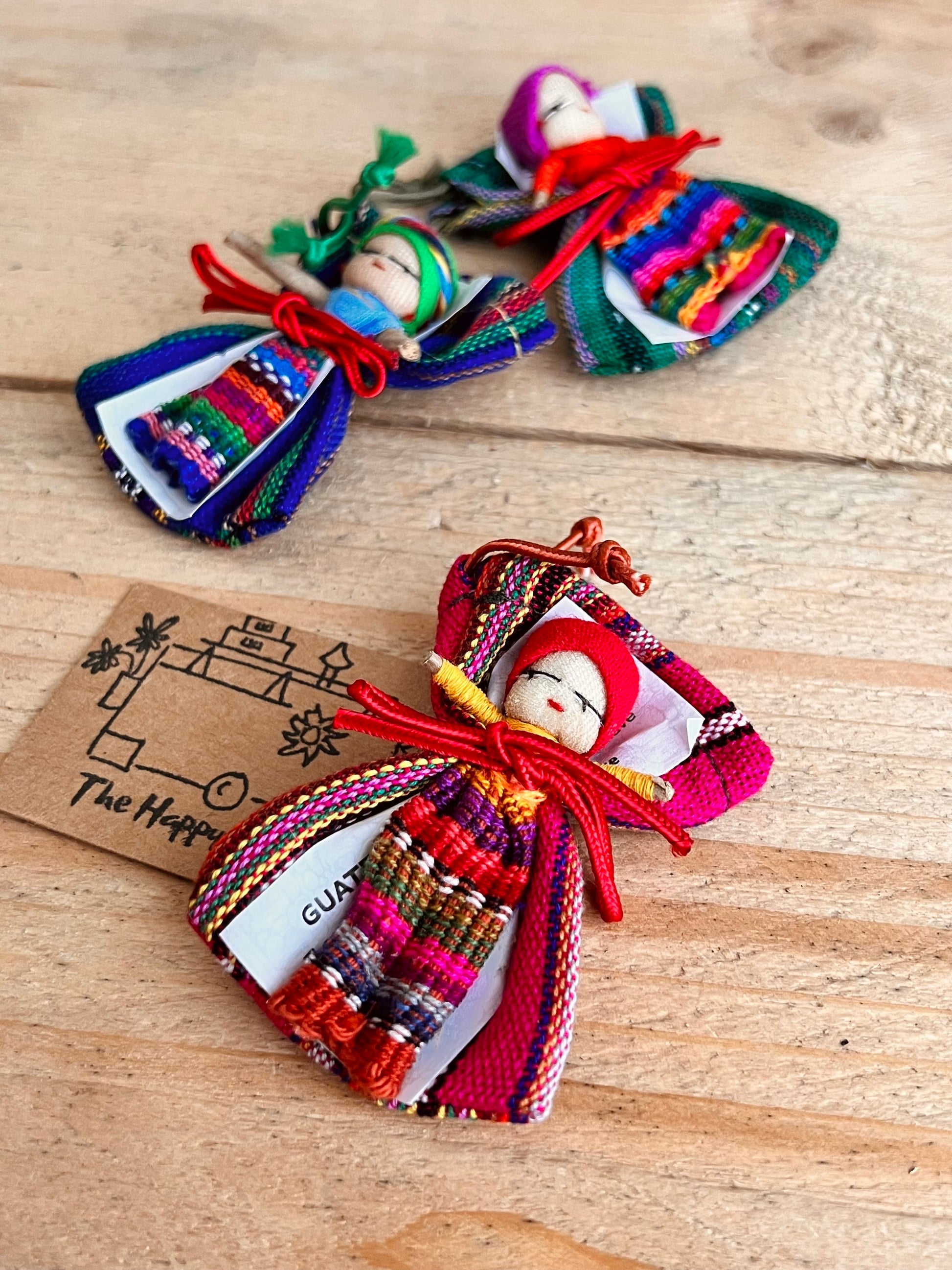 worry doll in handmade multicoloured 