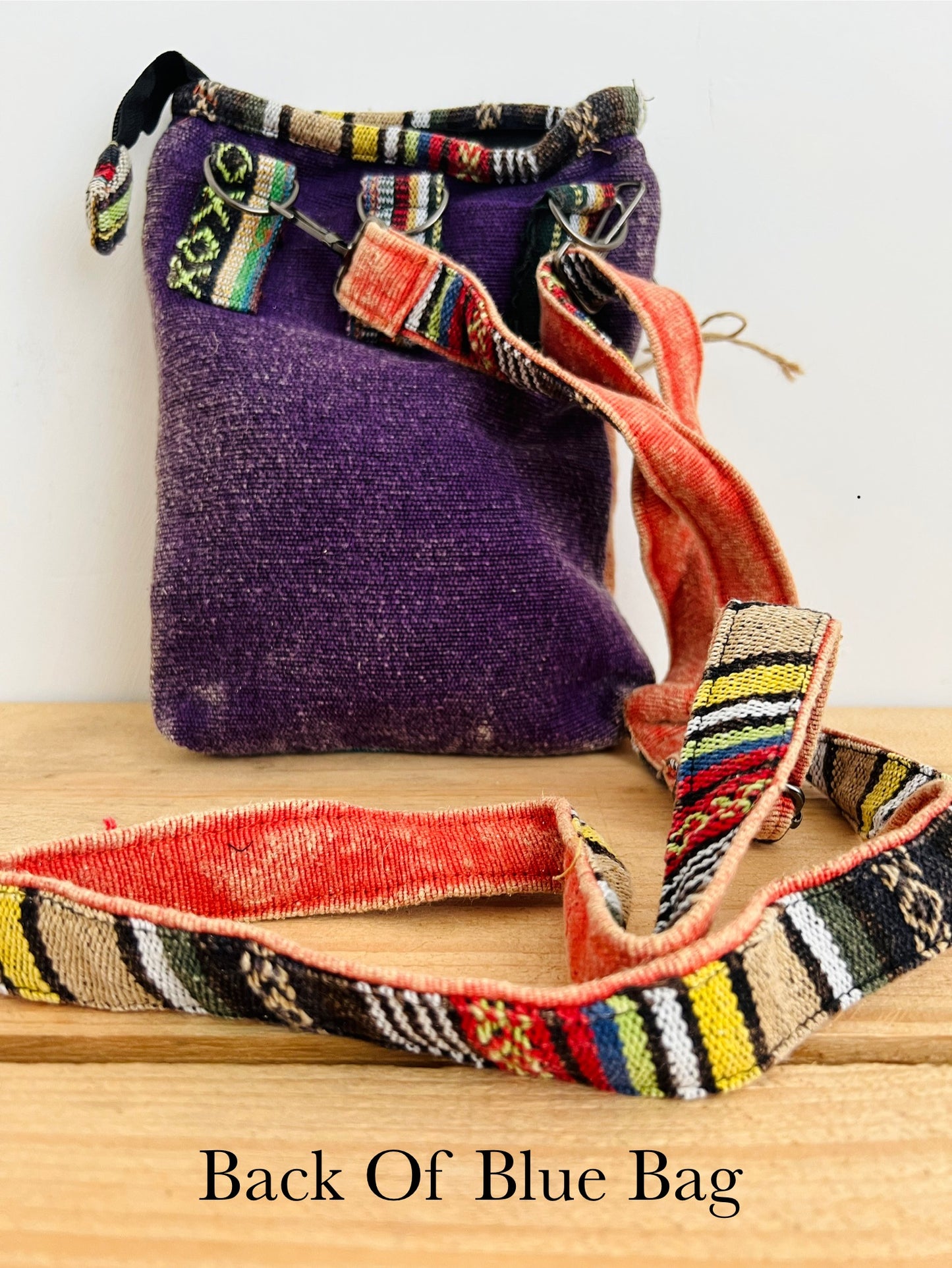 Handmade Fair Trade Ethically Sourced Bohemian Shoulder Passport Bag Green Blue Black