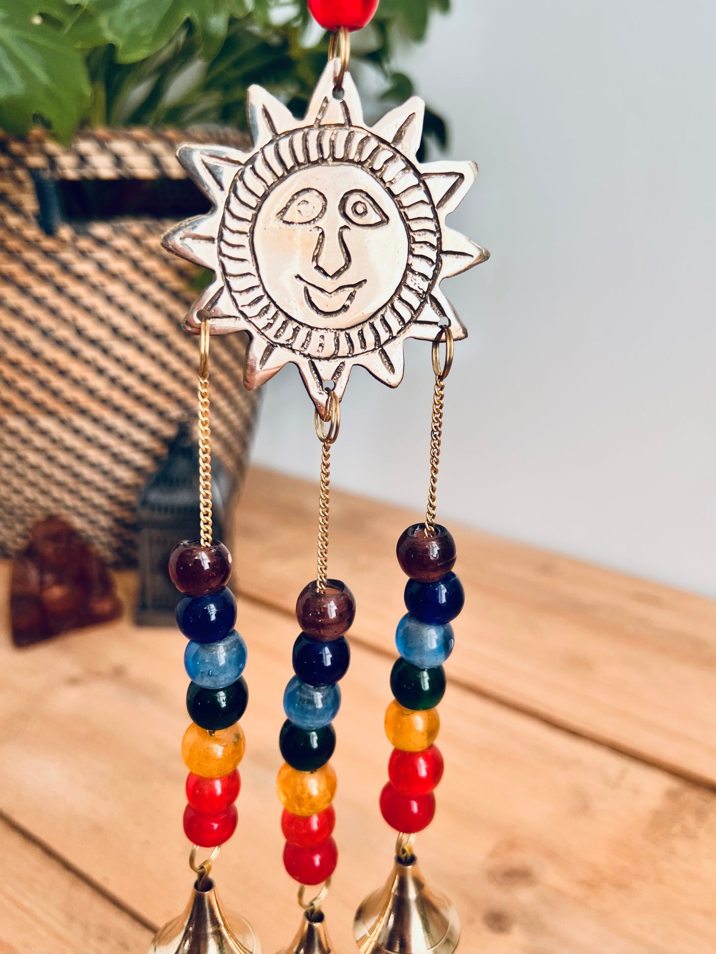 Smiling Sunshine Rainbow Bells Wind Chime