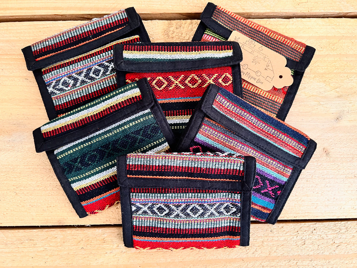Hand Woven Recycled Cotton Hippie Wallet