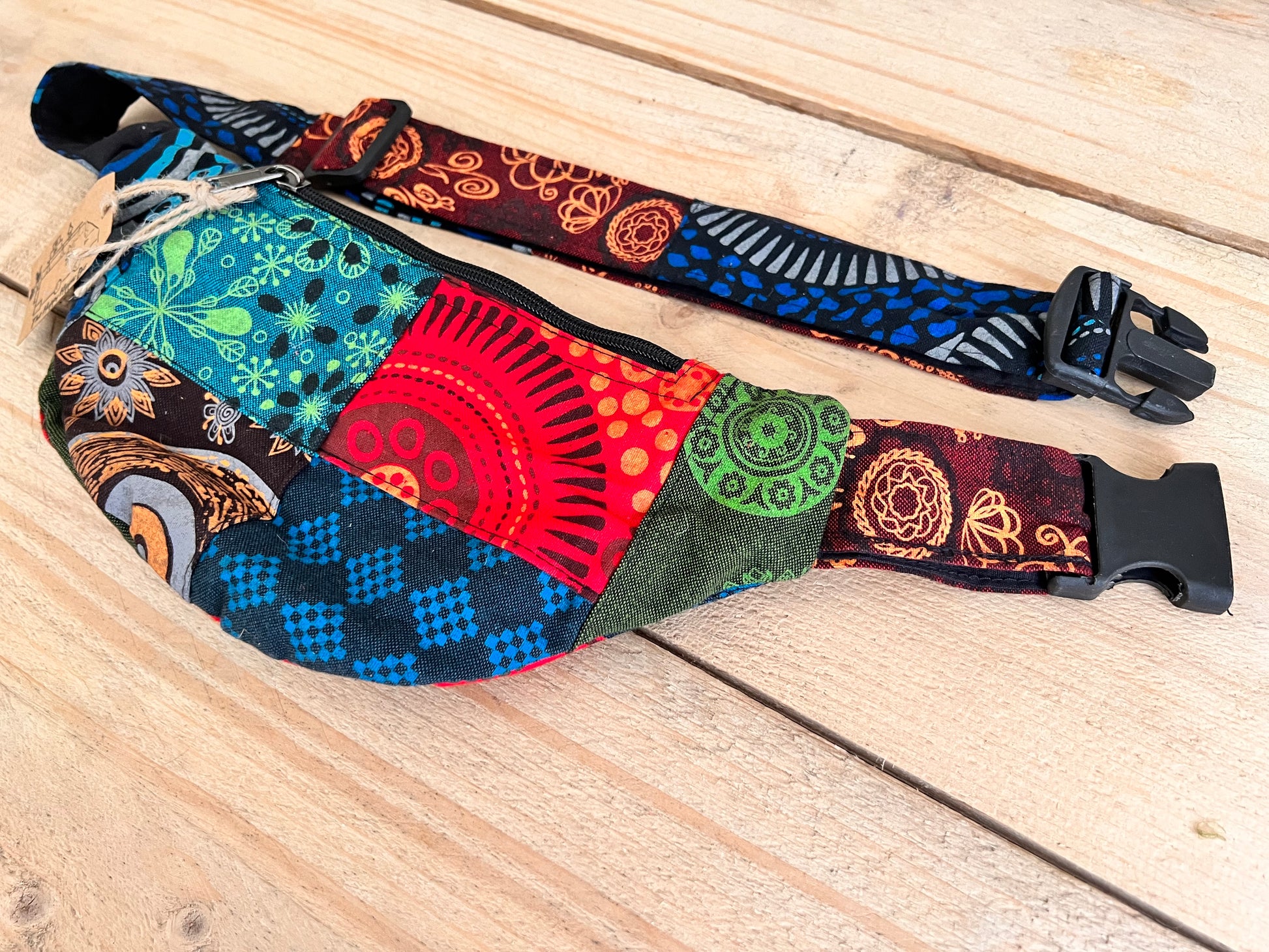 handmade patchwork bumbag money belt