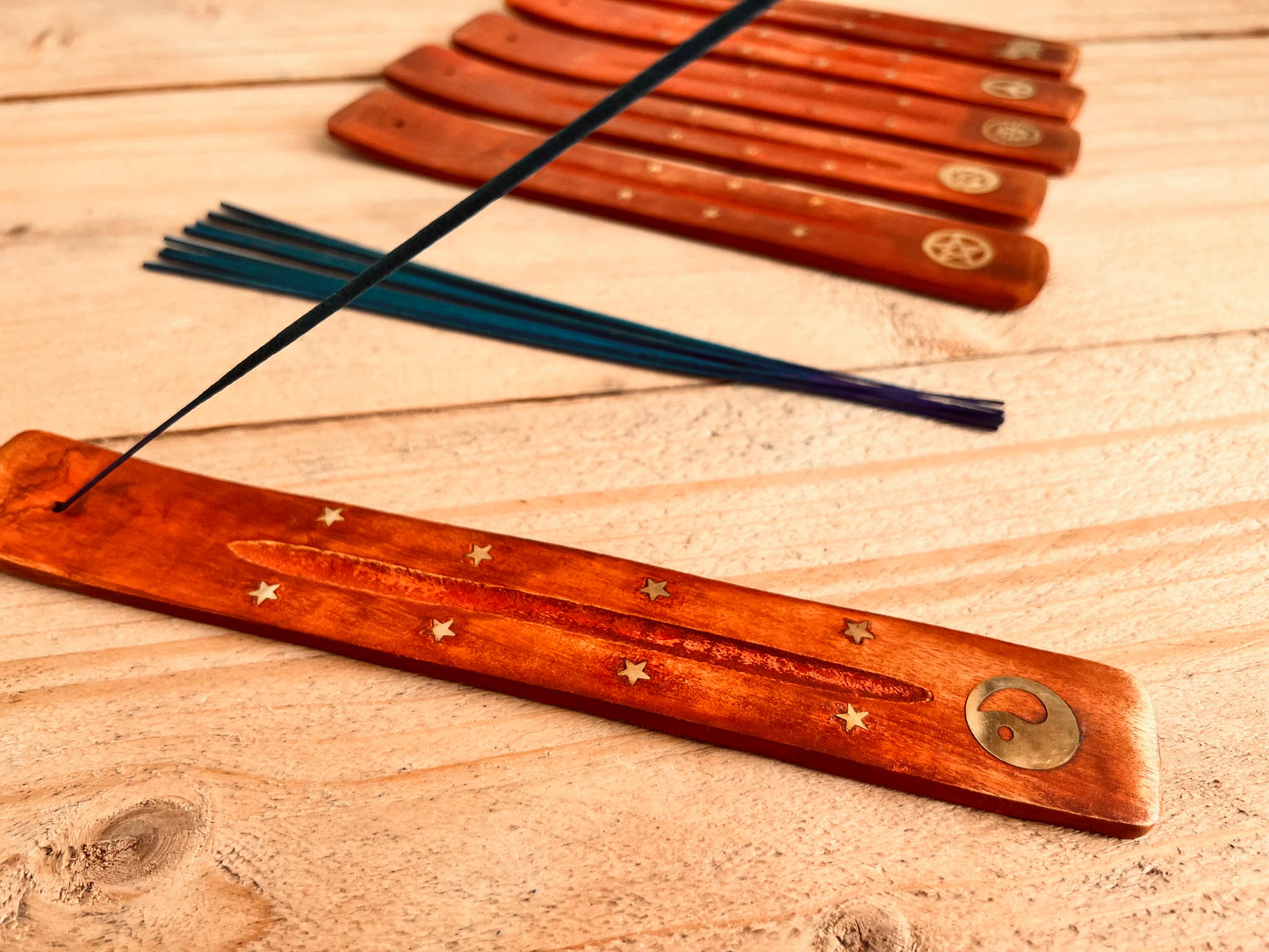 Yin yang yin-yang symbol Mango wood incense holder incense burner ash catcher joss stick incense holder fair trade ethical incense