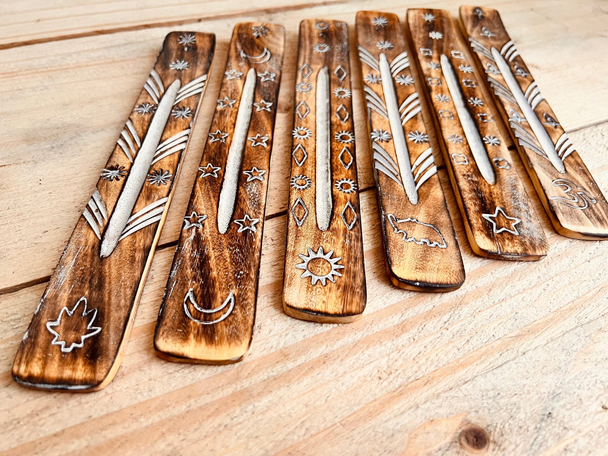 Handmade fair trade ethically sourced incense stick holder burner ash catcher 