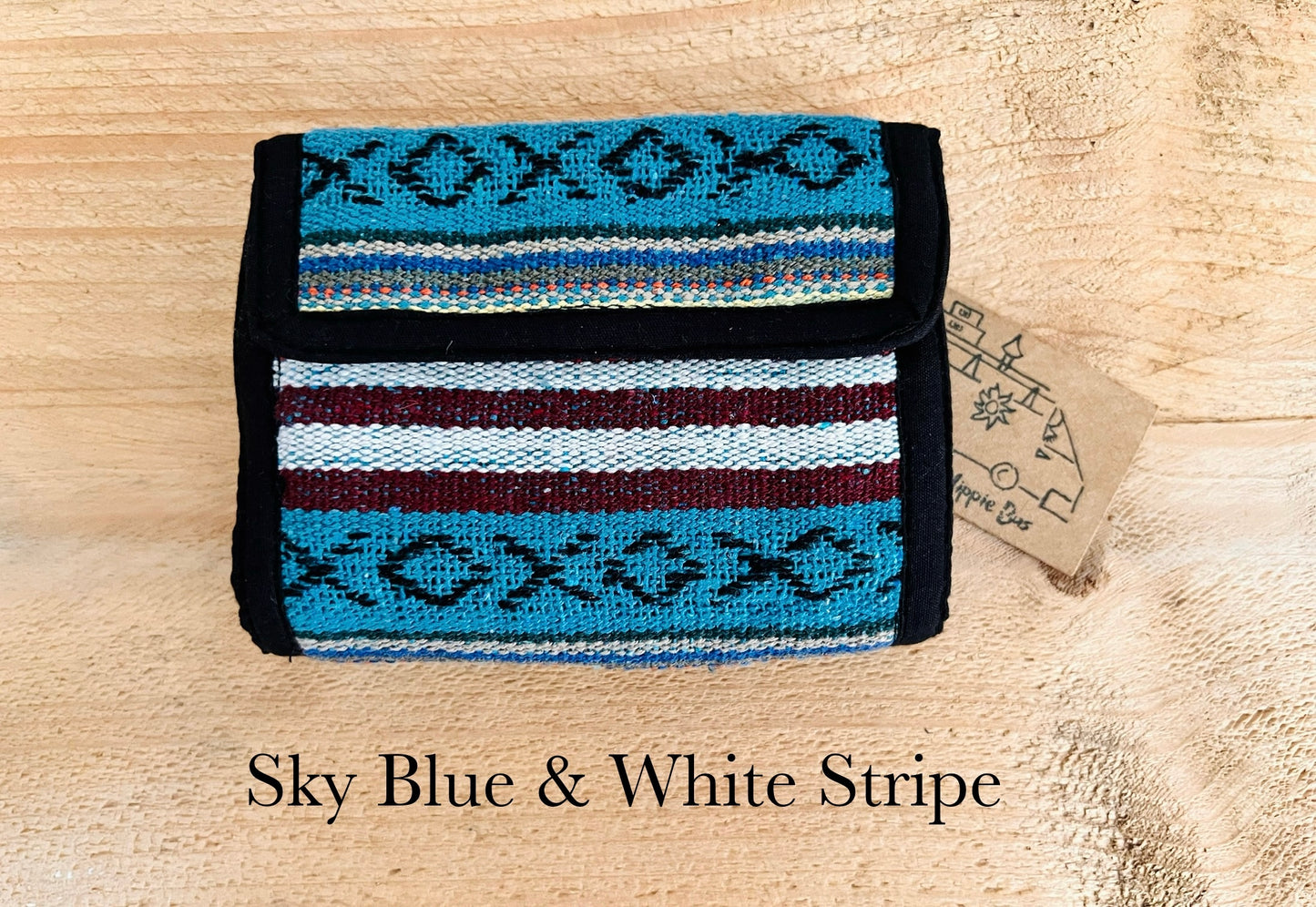Handmade Fair Trade Bohemian Hippie Stipped Wallet