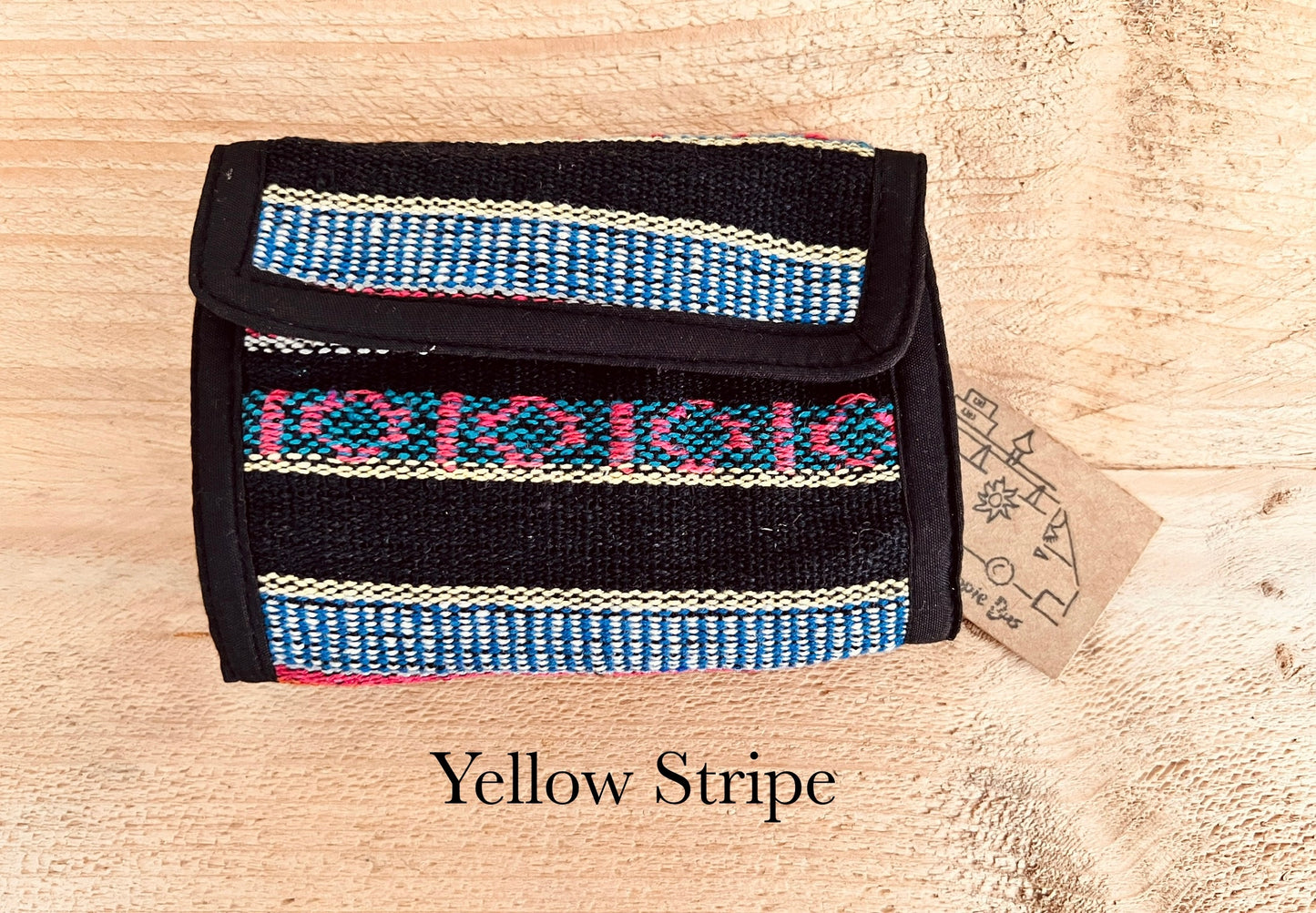 Handmade Fair Trade Bohemian Hippie Stipped Wallet