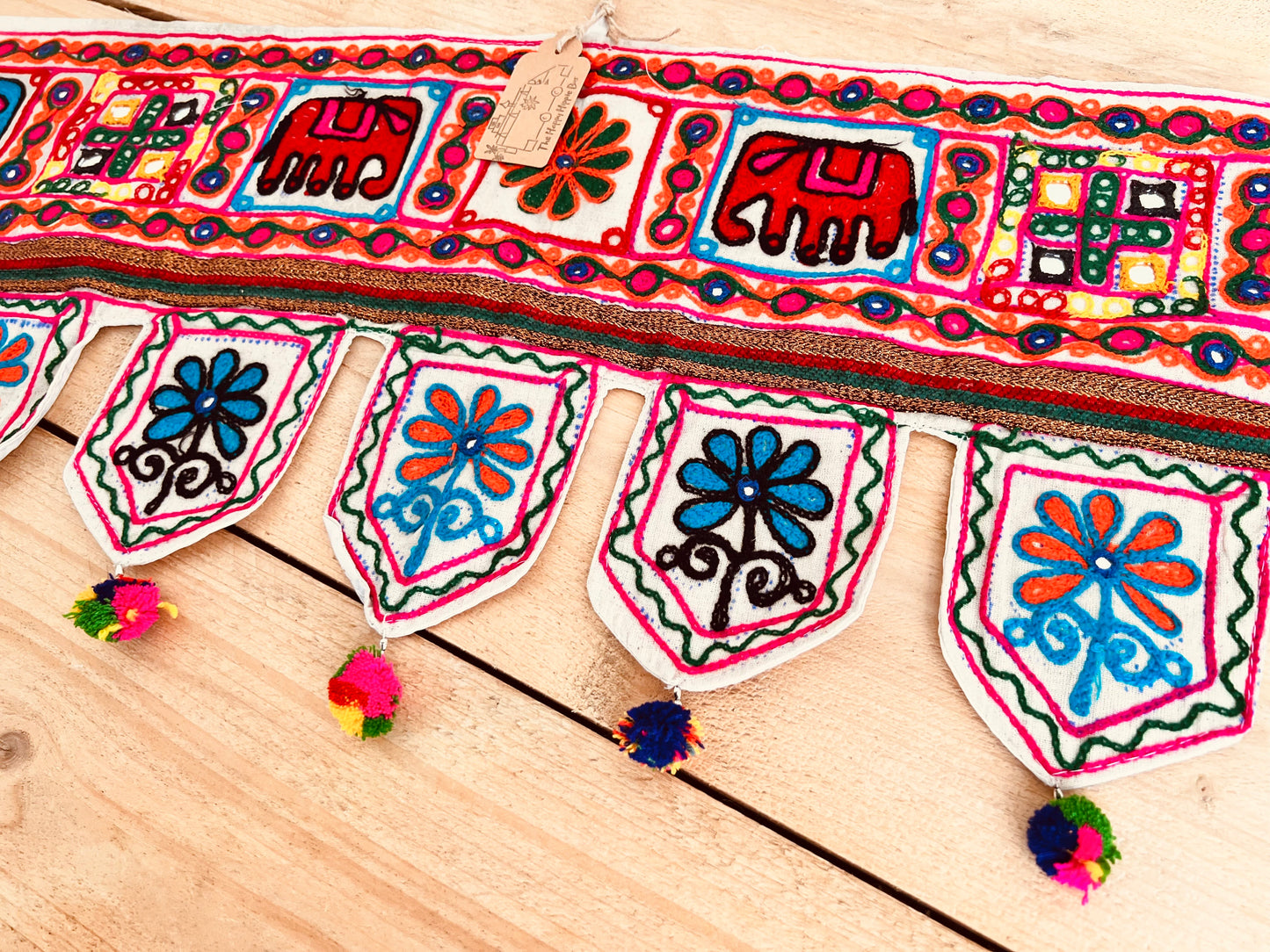 Handmade Indian Elephant Toran Hanging Door Decor Bohemian Hippie Fair Trade