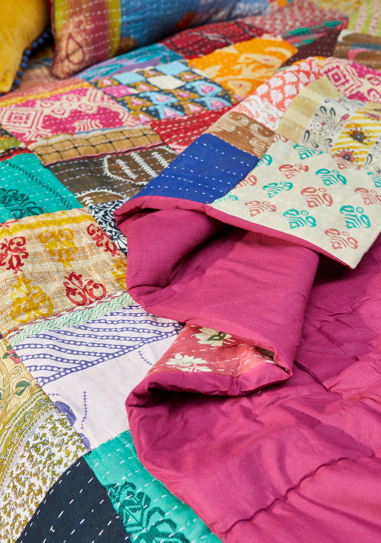Handmade Bohemian Blanket Throw Patchwork