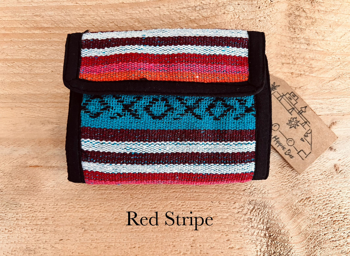 Handmade Fair Trade Bohemian Hippie Stipped Wallet