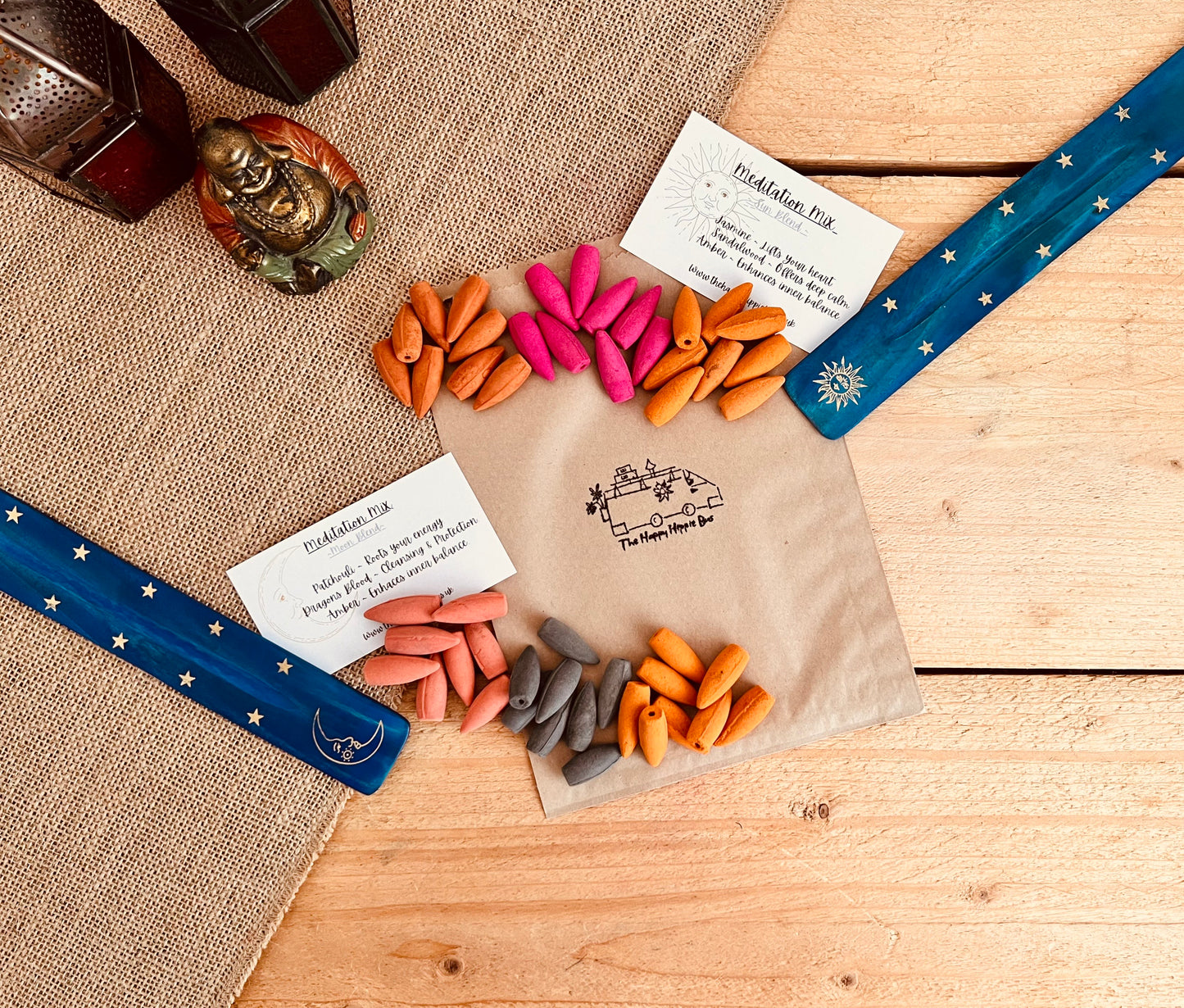 Sun & Moon Backflow Incense Cones | Balance & Harmony Blend