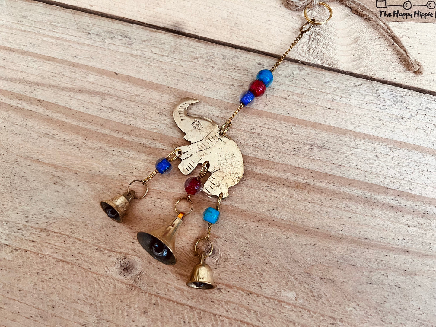 Handmade & Fair Trade Elephant Bell, Hippie Bohemian Home Ware Wind Chime