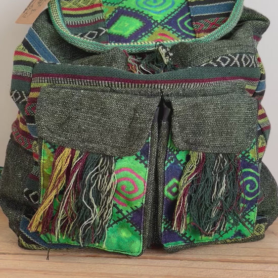 Handmade Fair Trade Patchwork Hippie Bohemian Backpack