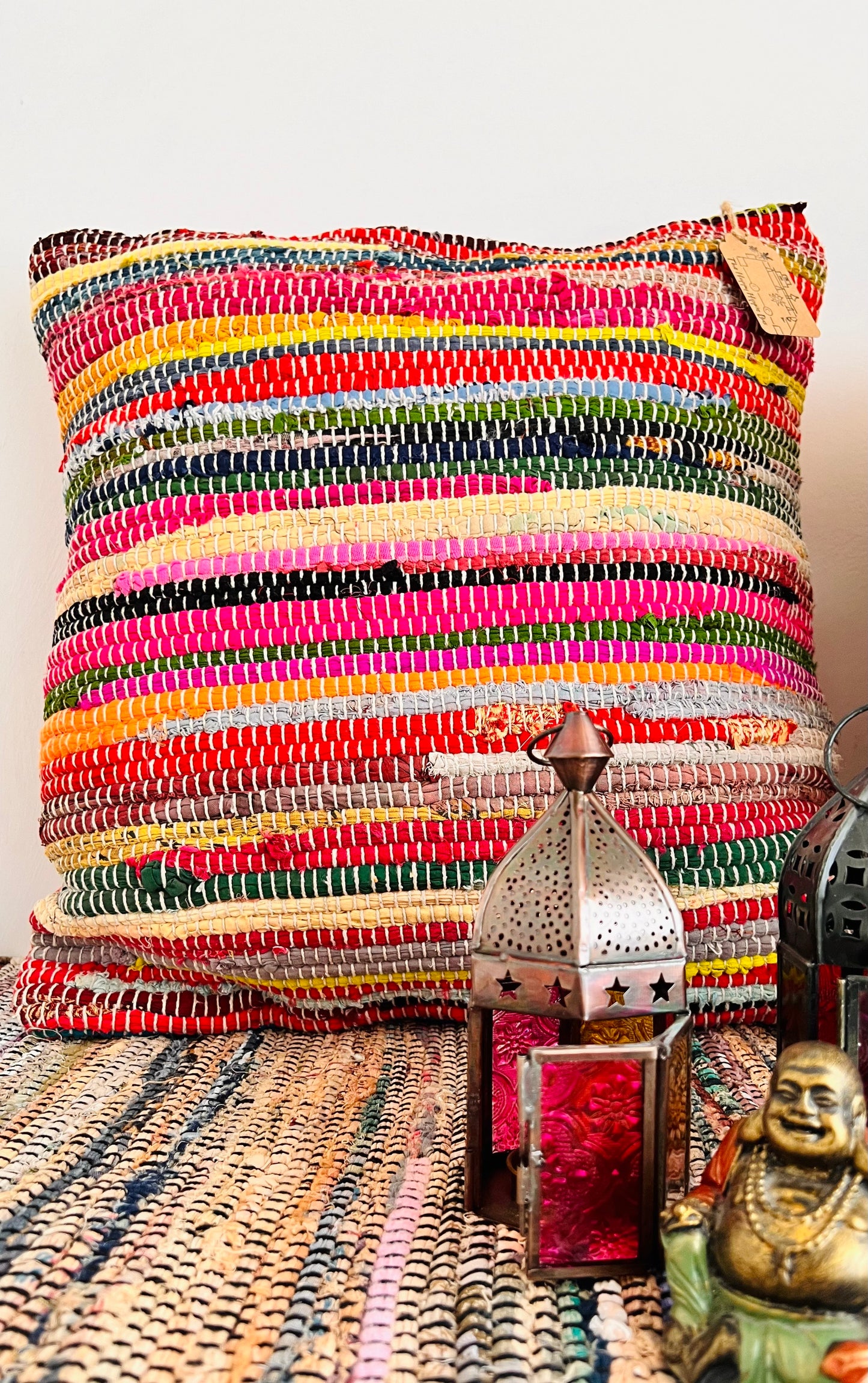 Colorful striped pillow sofa bed cushion