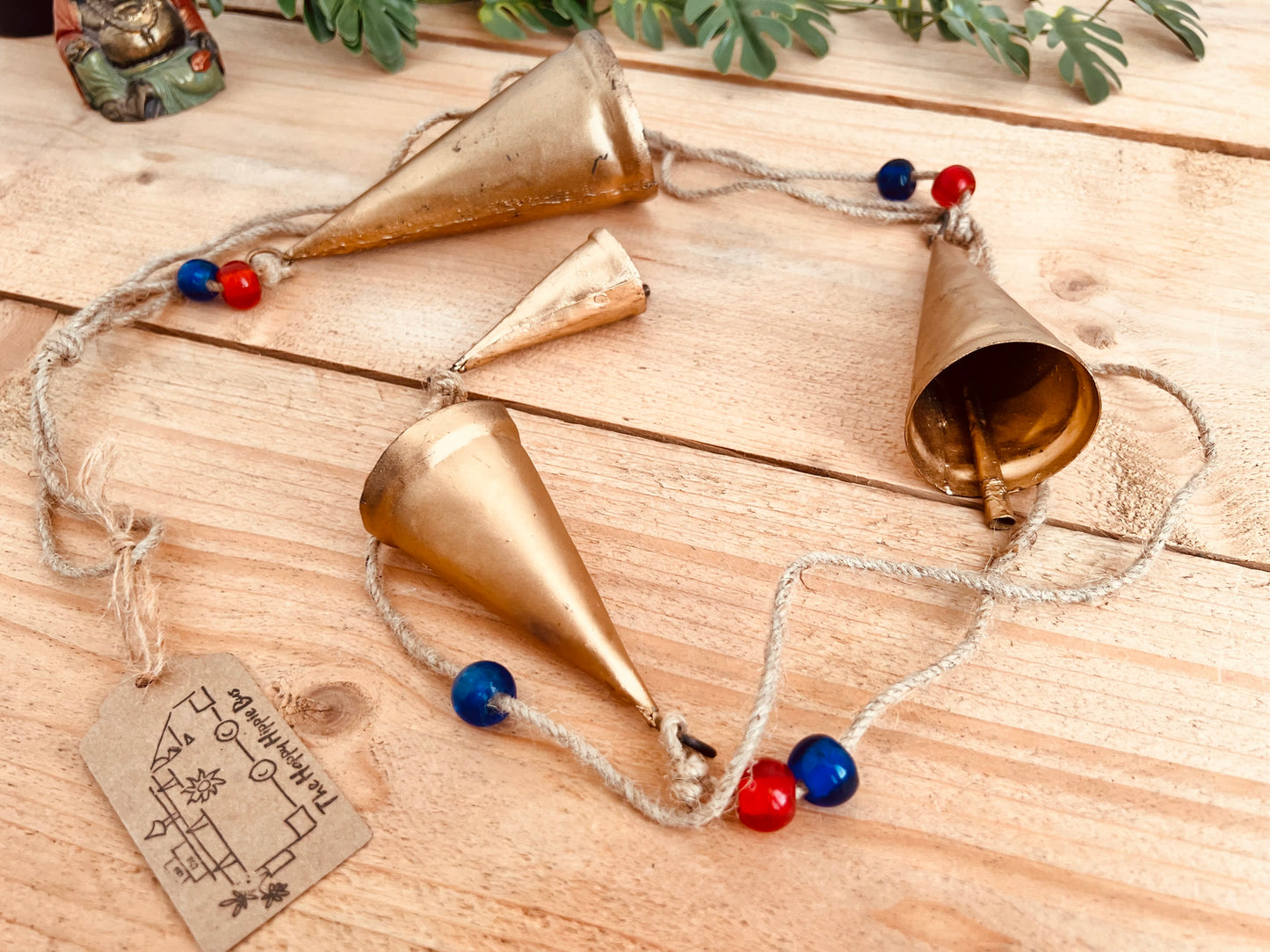 Indian String of Bells - Cone Cow Bell Large Wind Chime