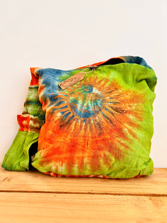 Sun Print Tie-Dye Shoulder Bag