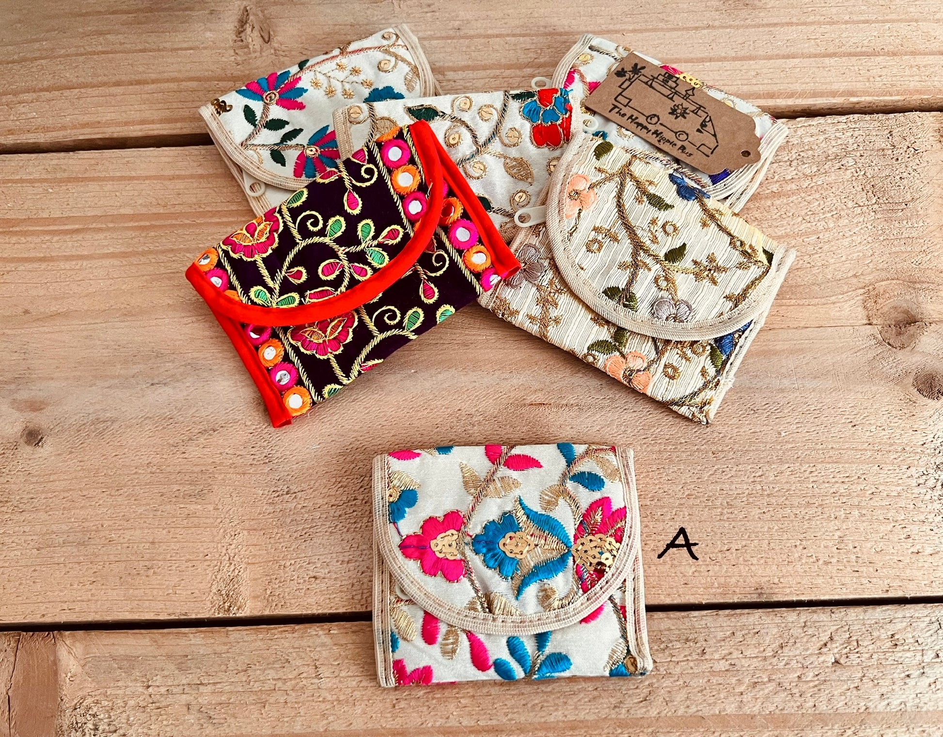 Handmade Fair Trade Ethically Sourced Boho Purple Coin Purse 